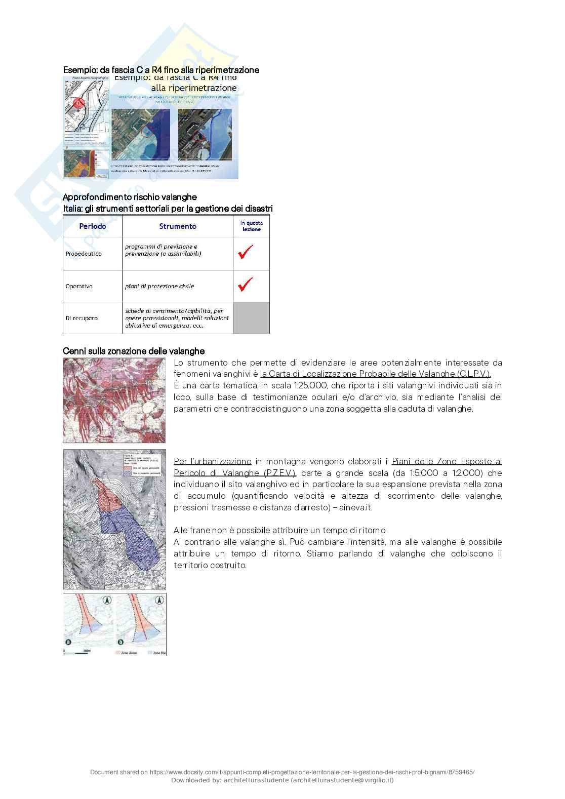 Appunti completi Progettazione territoriale per la gestione dei rischi  Pag. 51
