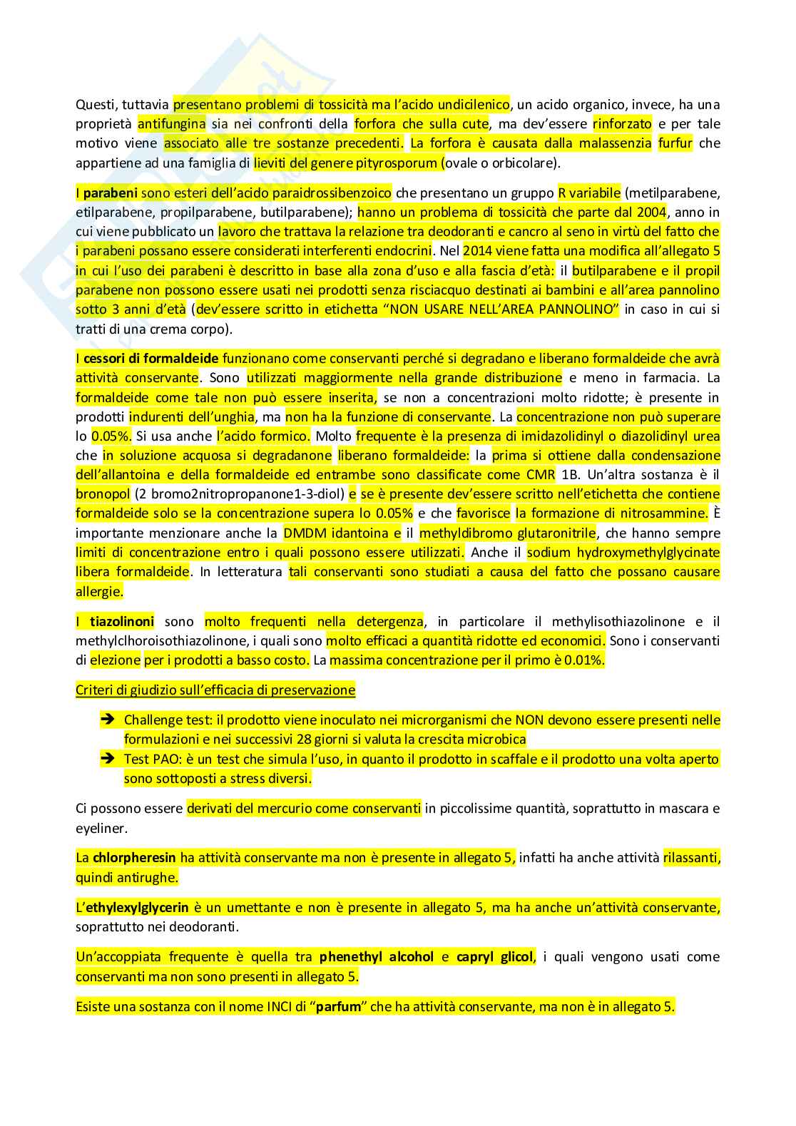 Appunti completi di Chimica cosmetica e cosmeceutica Pag. 31