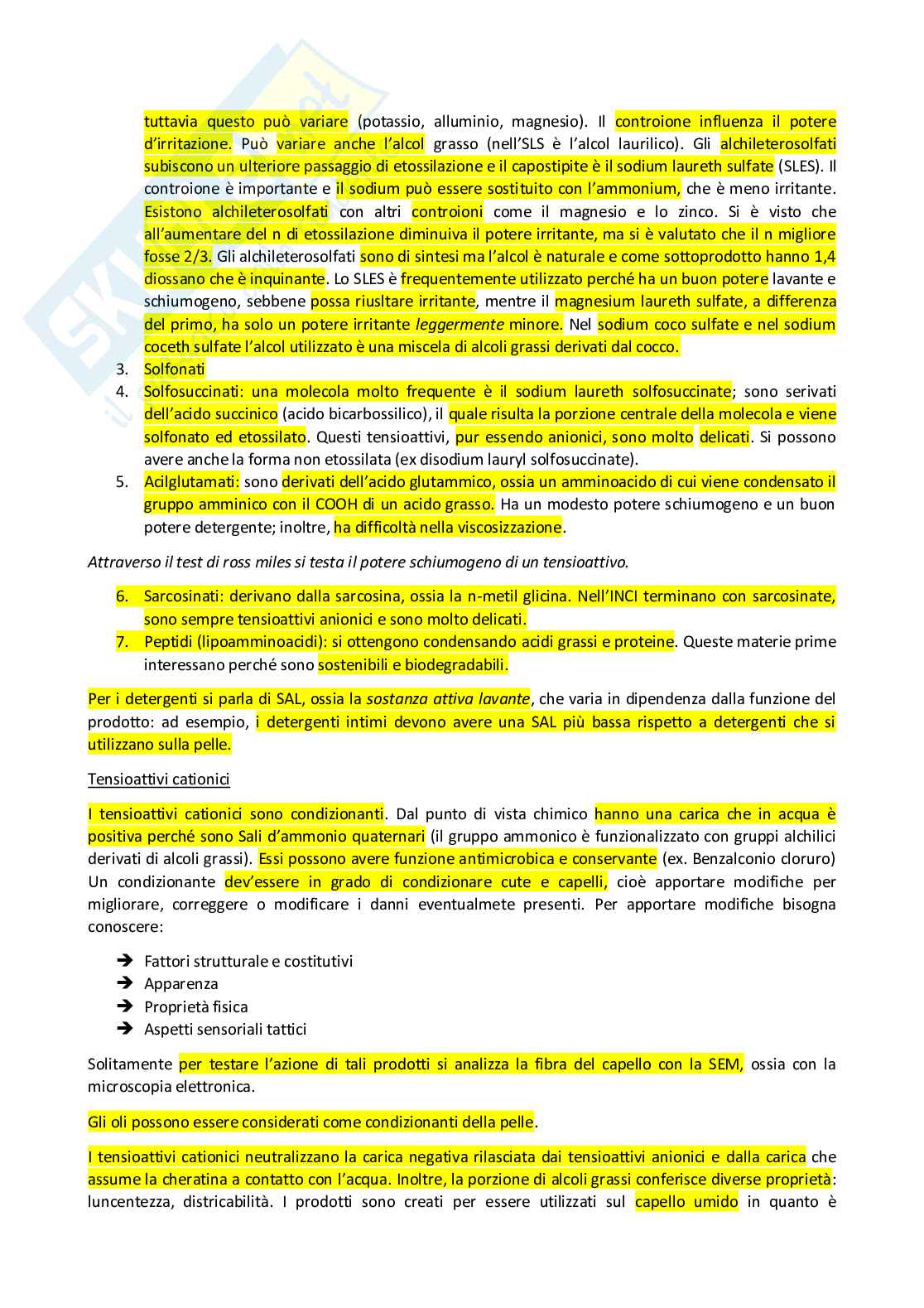 Appunti completi di Chimica cosmetica e cosmeceutica Pag. 36