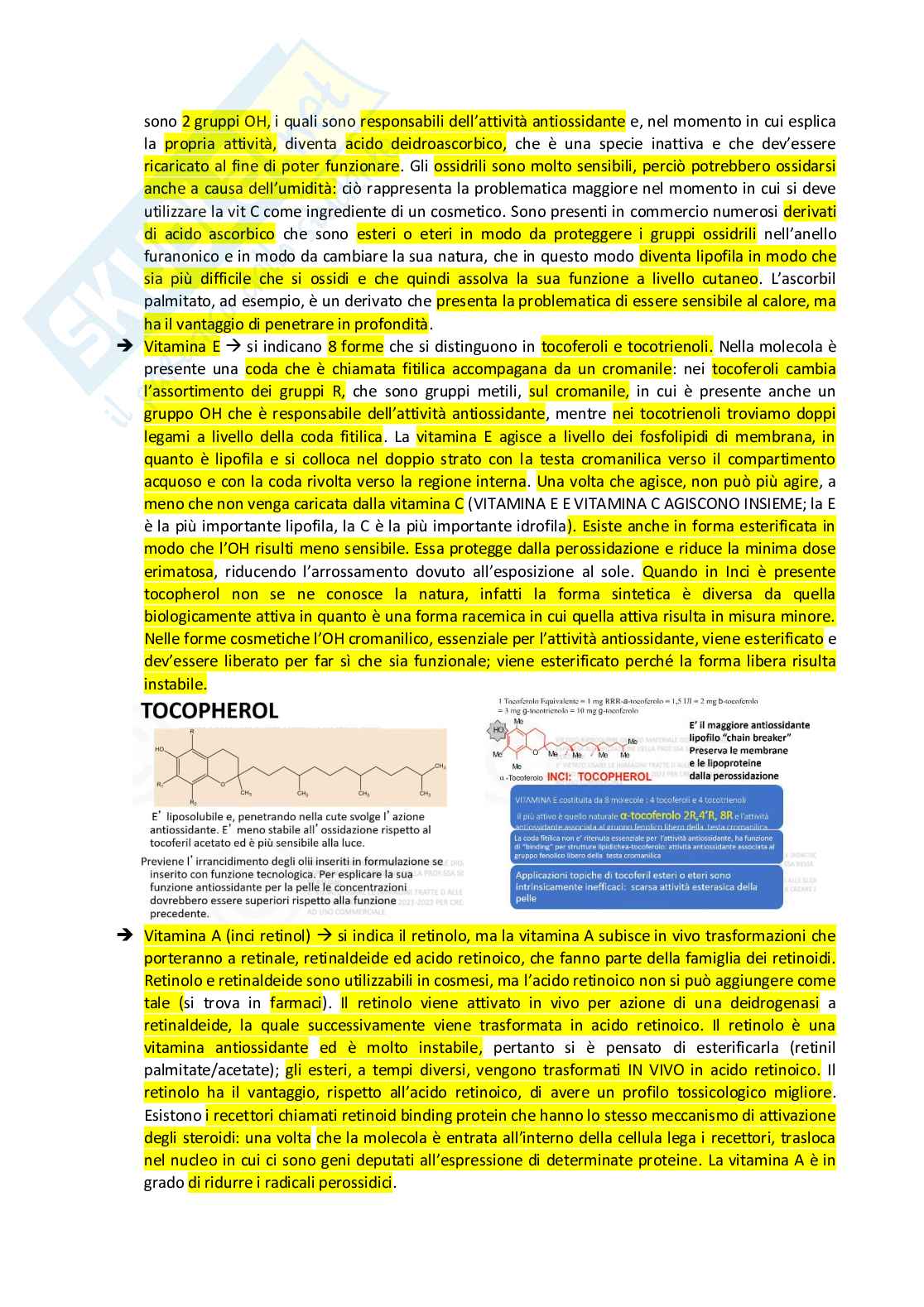 Appunti completi di Chimica cosmetica e cosmeceutica Pag. 46