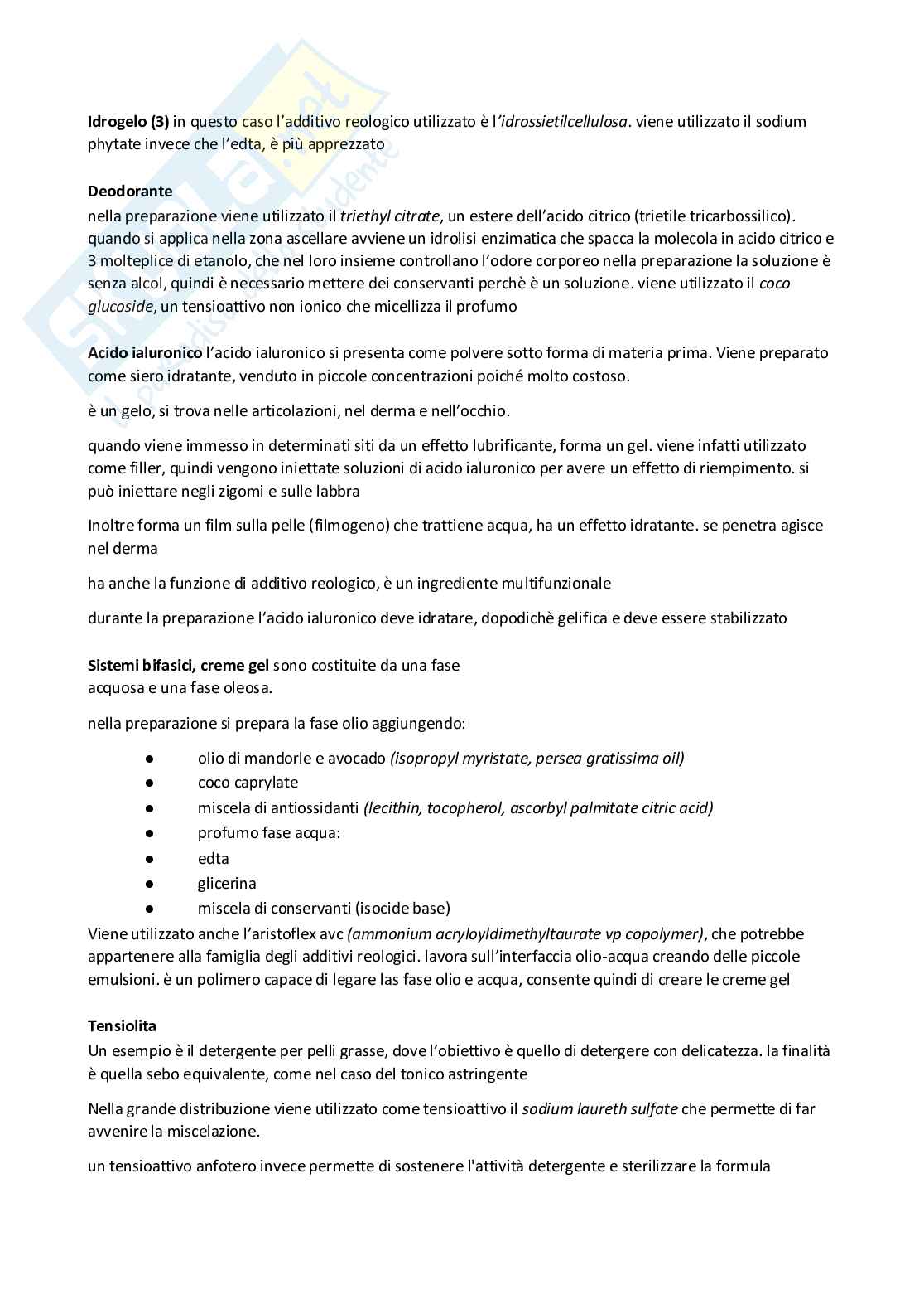 Appunti completi di Chimica cosmetica e cosmeceutica Pag. 61