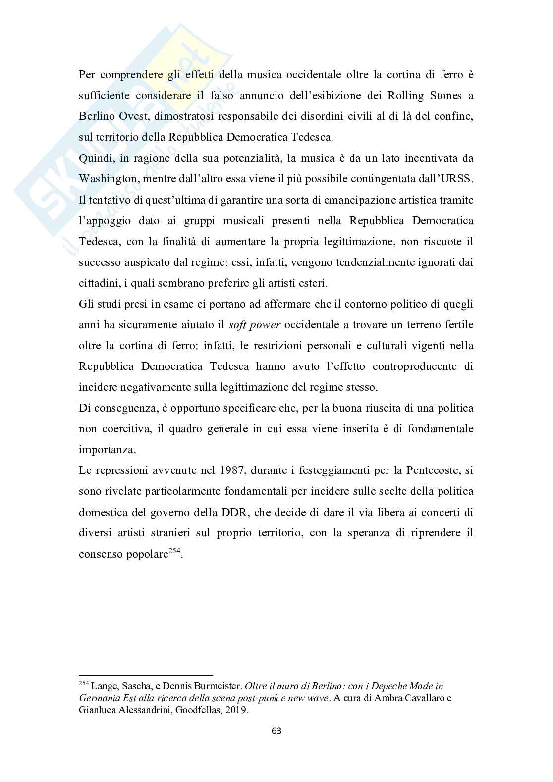 Arte e musica come strumenti di soft power durante la Guerra Fredda: i Depeche Mode a Berlino Est Pag. 66