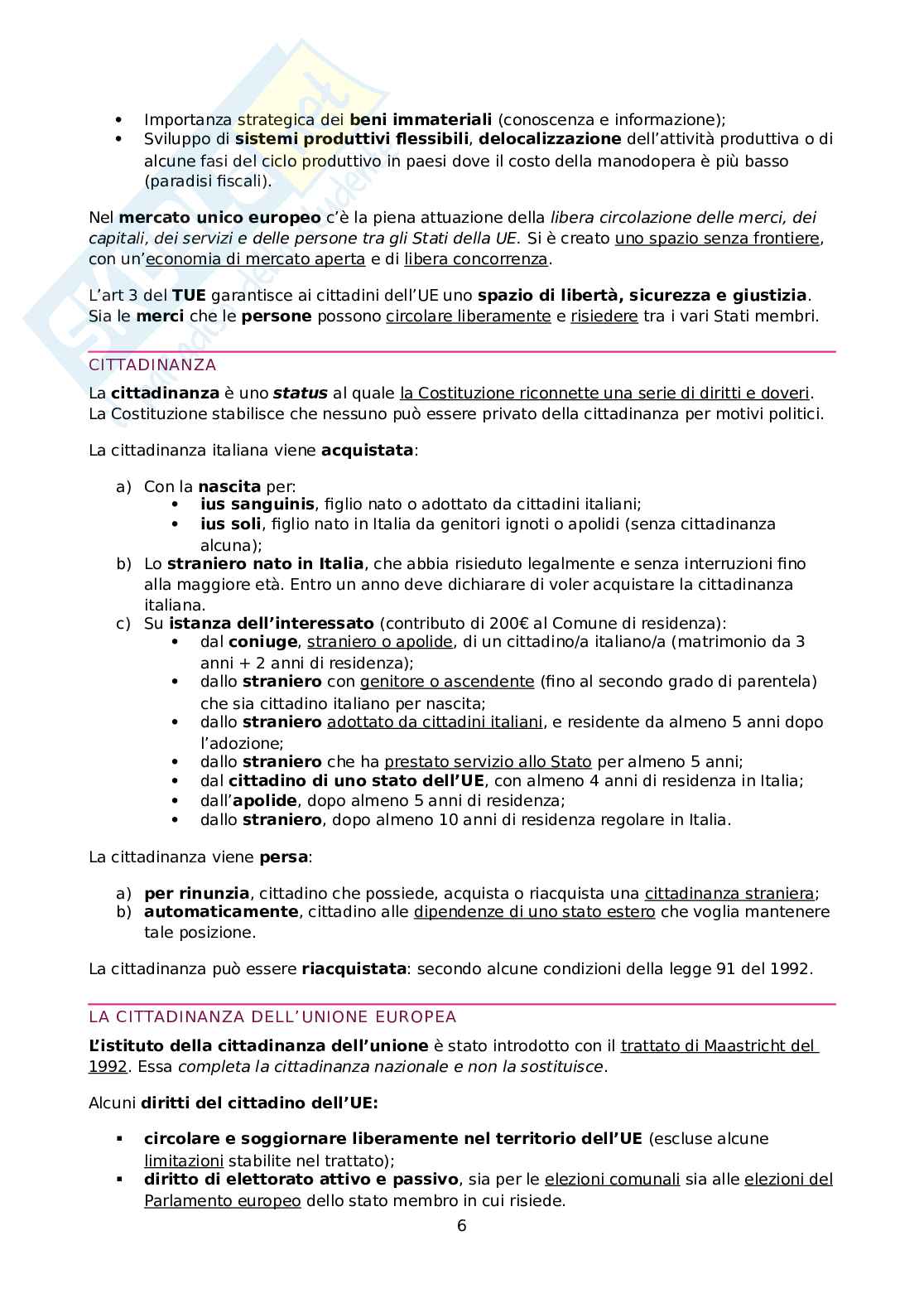 Riassunto esame Diritto costituzionale, Prof. Imarisio Luca, libro consigliato Manuale di diritto costituzionale, Bin, Pitruzzella Pag. 6