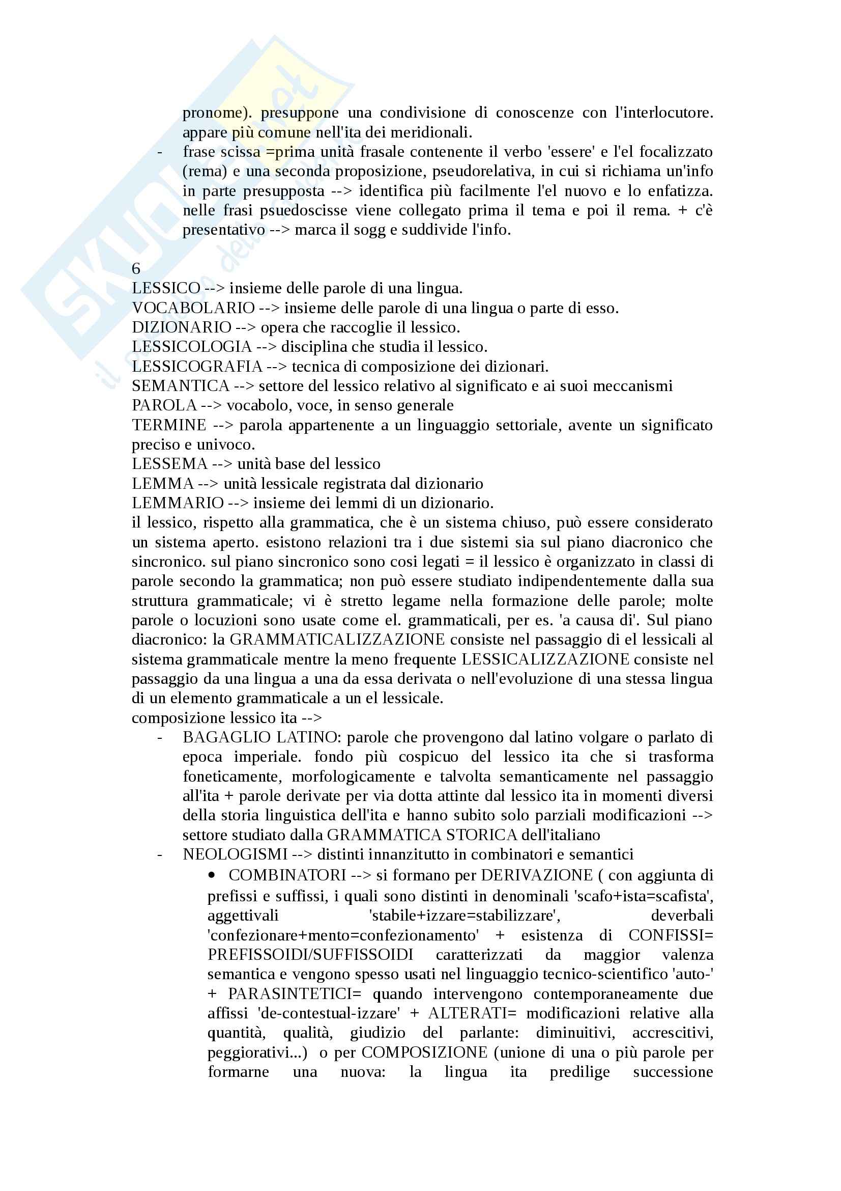 Riassunto esame Storia lingua, prof. Franceschini, libro consigliato Elementi di Linguistica italiana, Bonomi, Masini Pag. 21