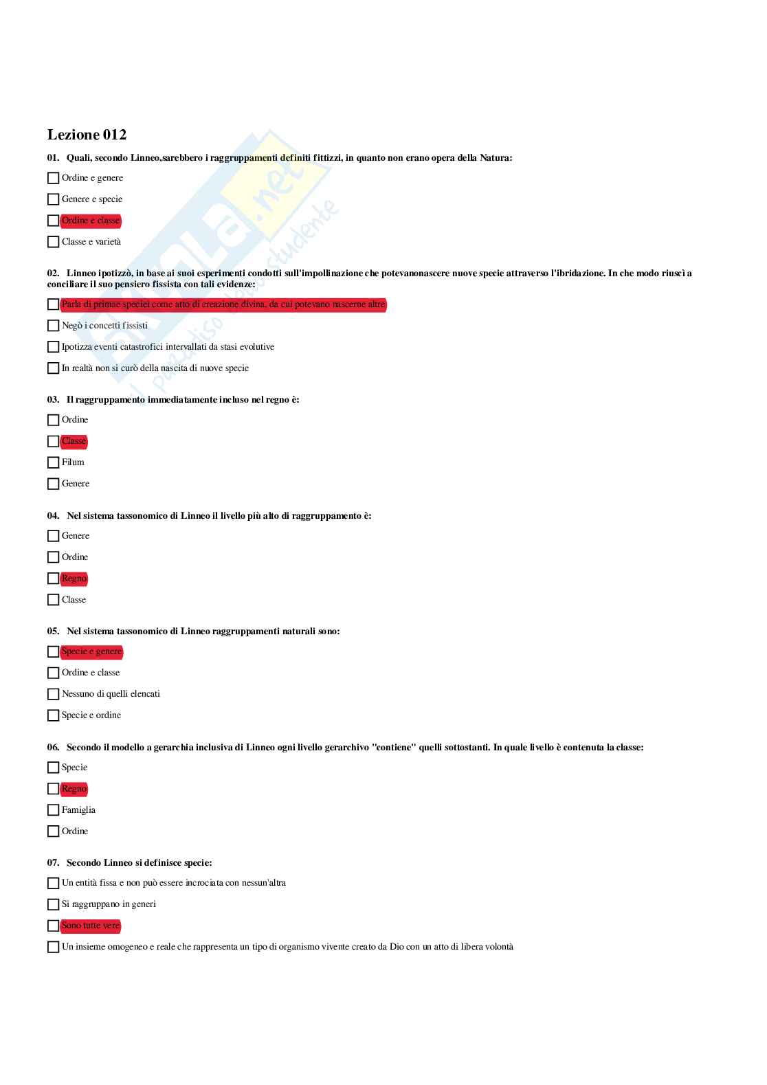 Paniere Antropologia - Risposte multiple - aggiornato (2026) Pag. 11