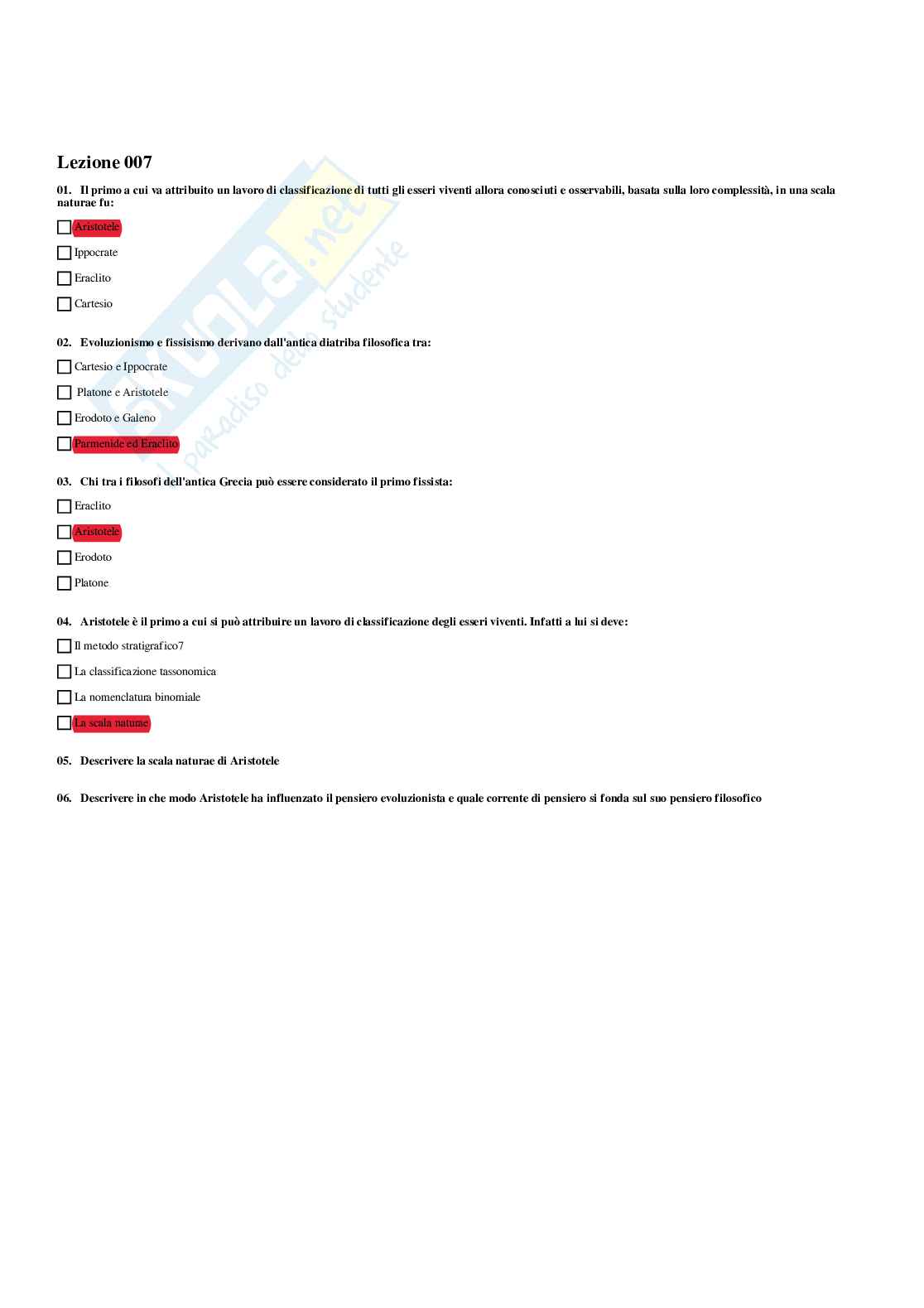 Paniere Antropologia - Risposte multiple - aggiornato (2026) Pag. 6