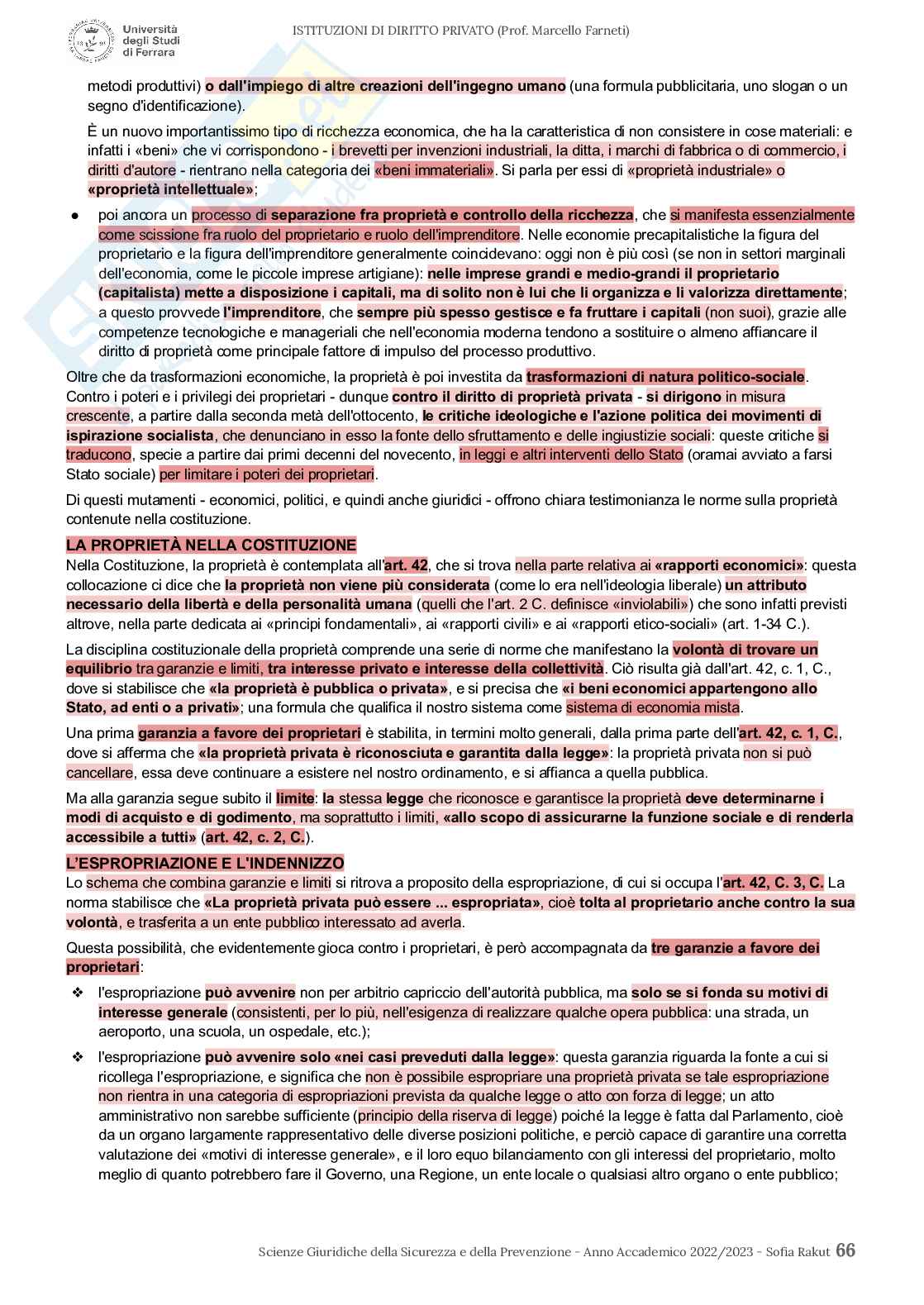 Riassunto esame Fondamenti romanistici del diritto europeo, Prof. Farneti Marcello, libro consigliato Roppo, Roppo Pag. 66