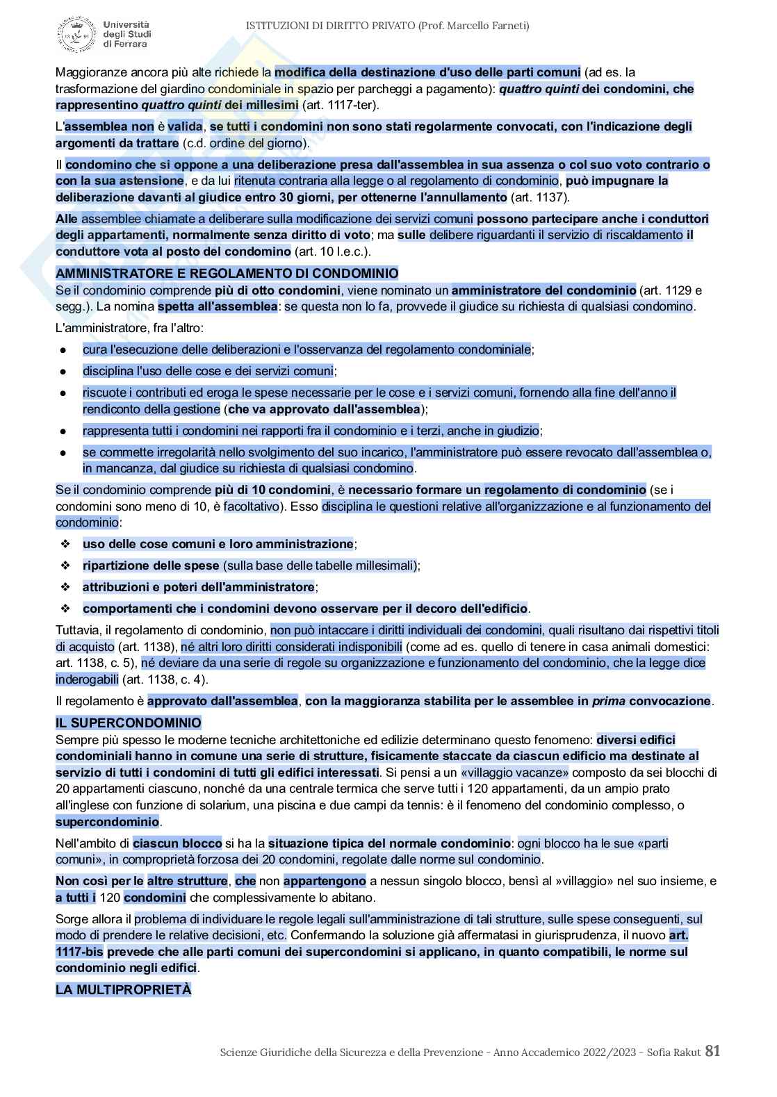 Riassunto esame Fondamenti romanistici del diritto europeo, Prof. Farneti Marcello, libro consigliato Roppo, Roppo Pag. 81
