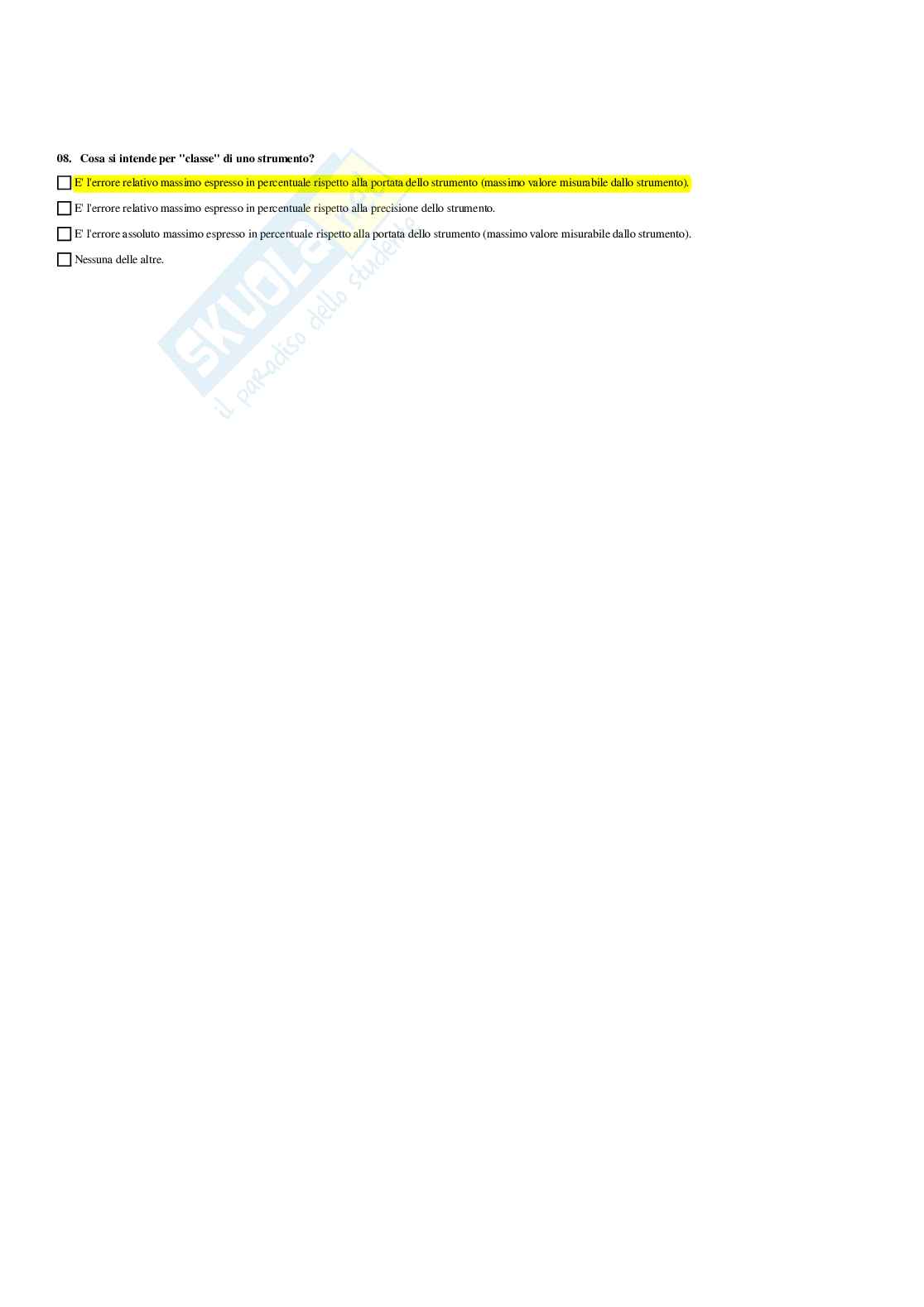 Paniere misure elettriche - risposte multiple Pag. 2
