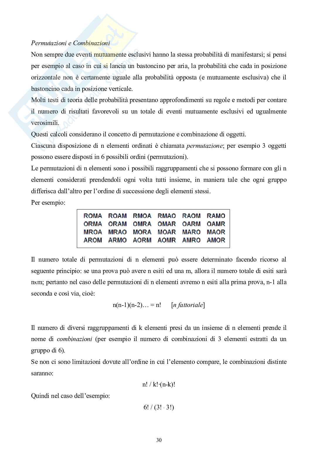 Appunti di Statistica elementare per lauree sanitarie Pag. 36
