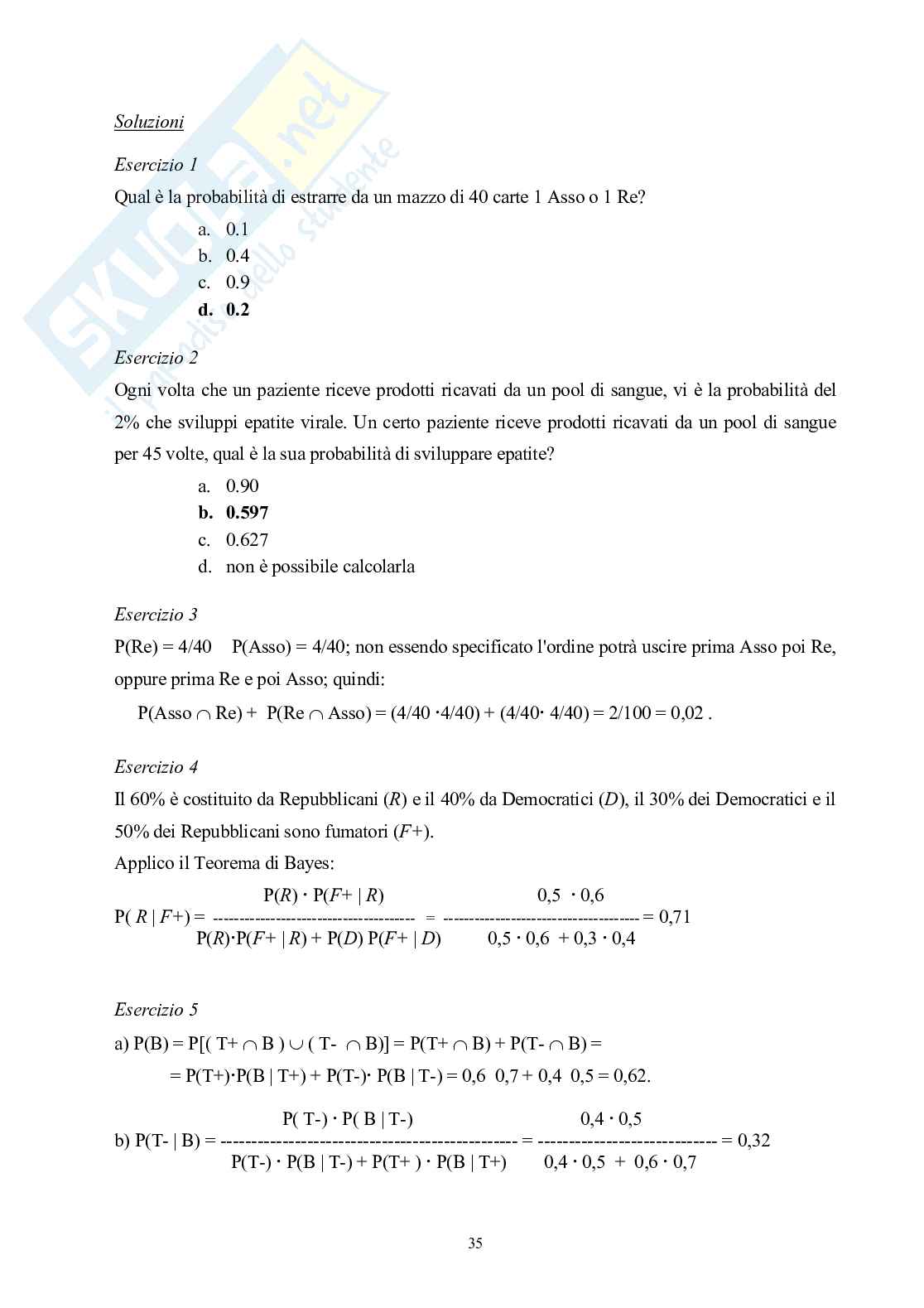 Appunti di Statistica elementare per lauree sanitarie Pag. 41
