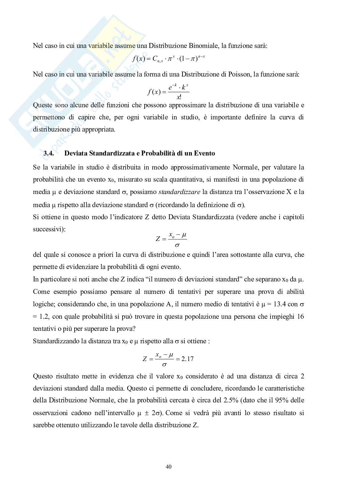 Appunti di Statistica elementare per lauree sanitarie Pag. 46