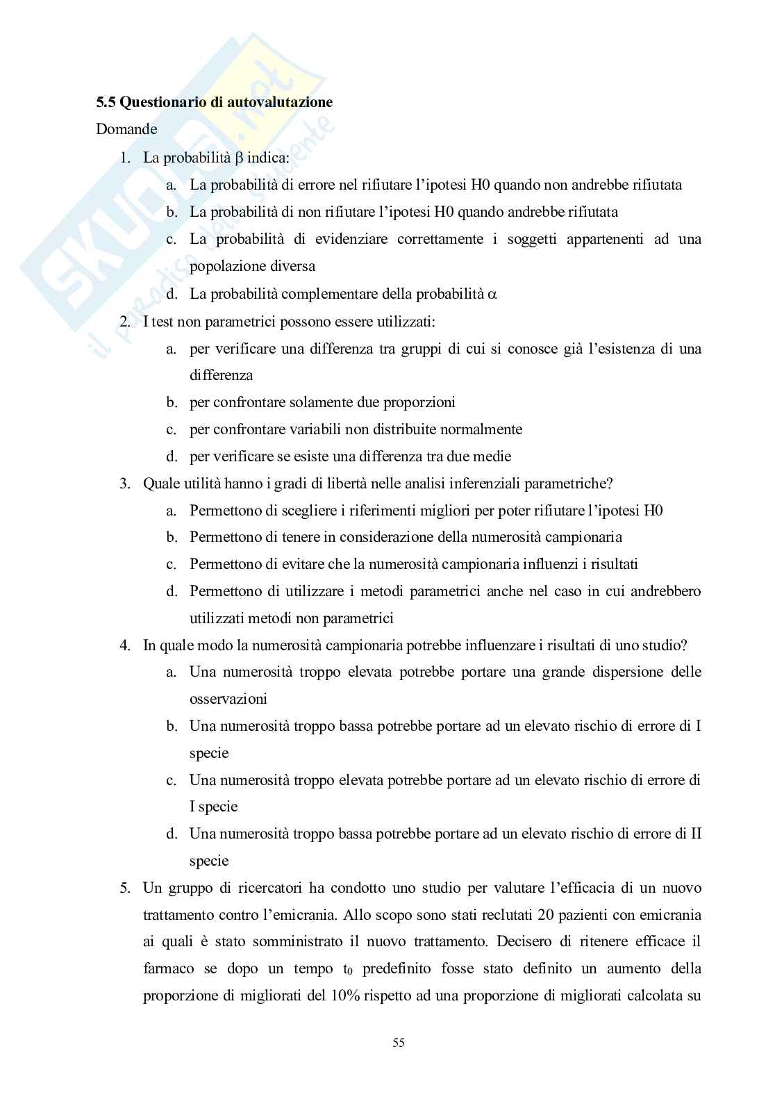Appunti di Statistica elementare per lauree sanitarie Pag. 61