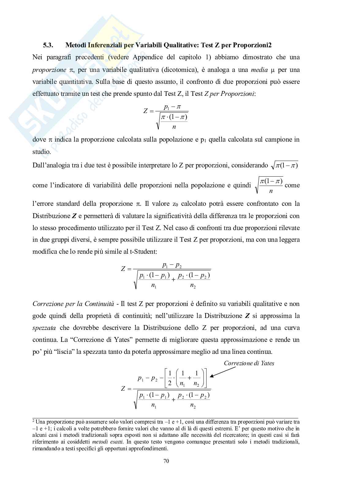 Appunti di Statistica elementare per lauree sanitarie Pag. 76