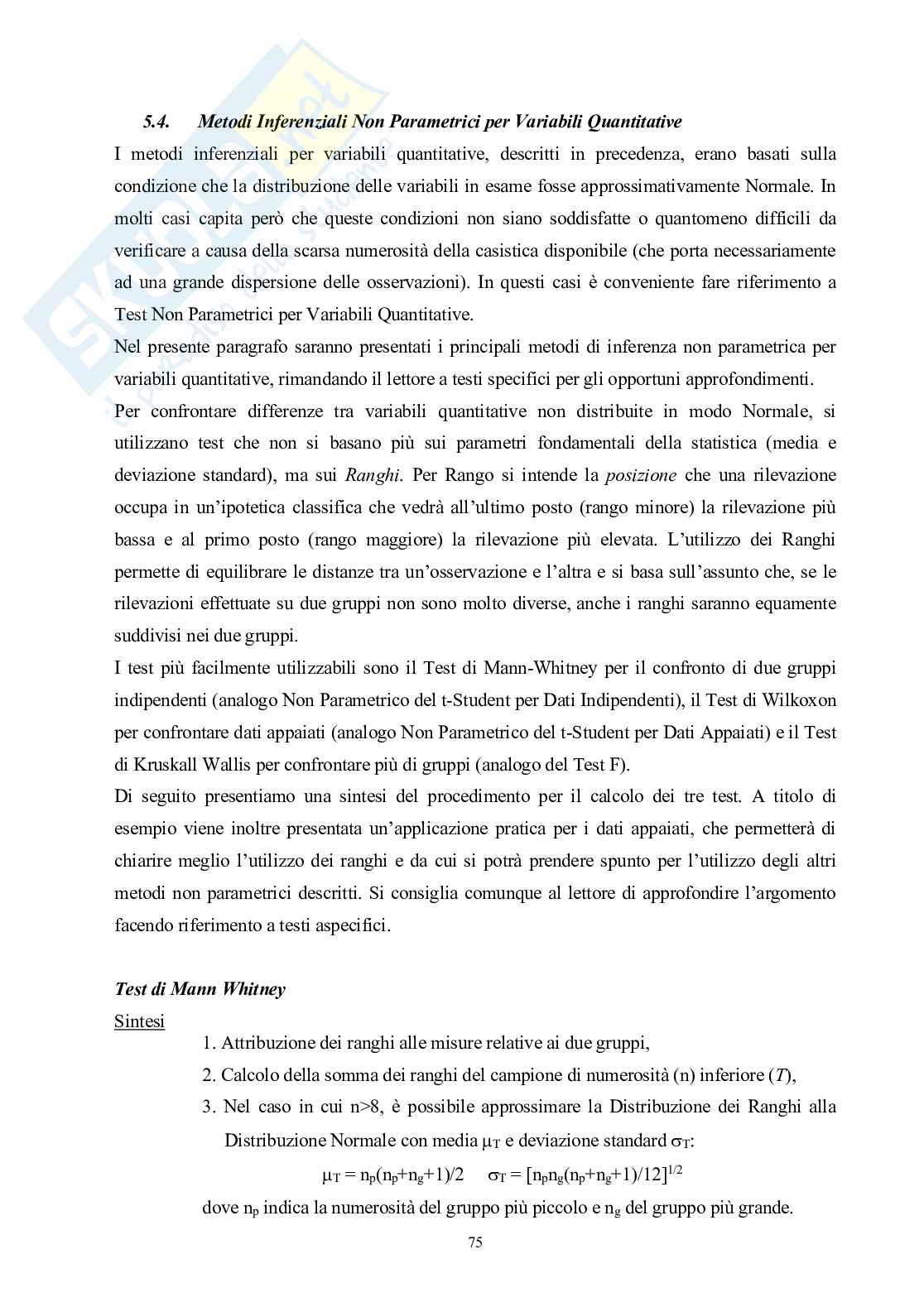 Appunti di Statistica elementare per lauree sanitarie Pag. 81