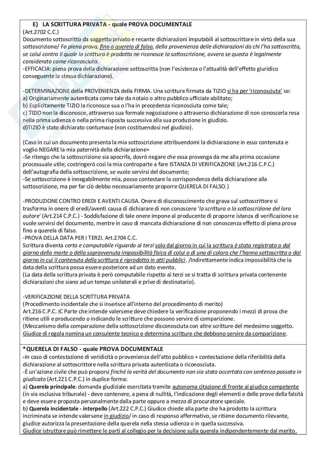 Riassunto esame Diritto processuale penale, Prof. Capponi Bruno, libro consigliato Manuale di diritto processuale civile, Bruno Sassani Pag. 31