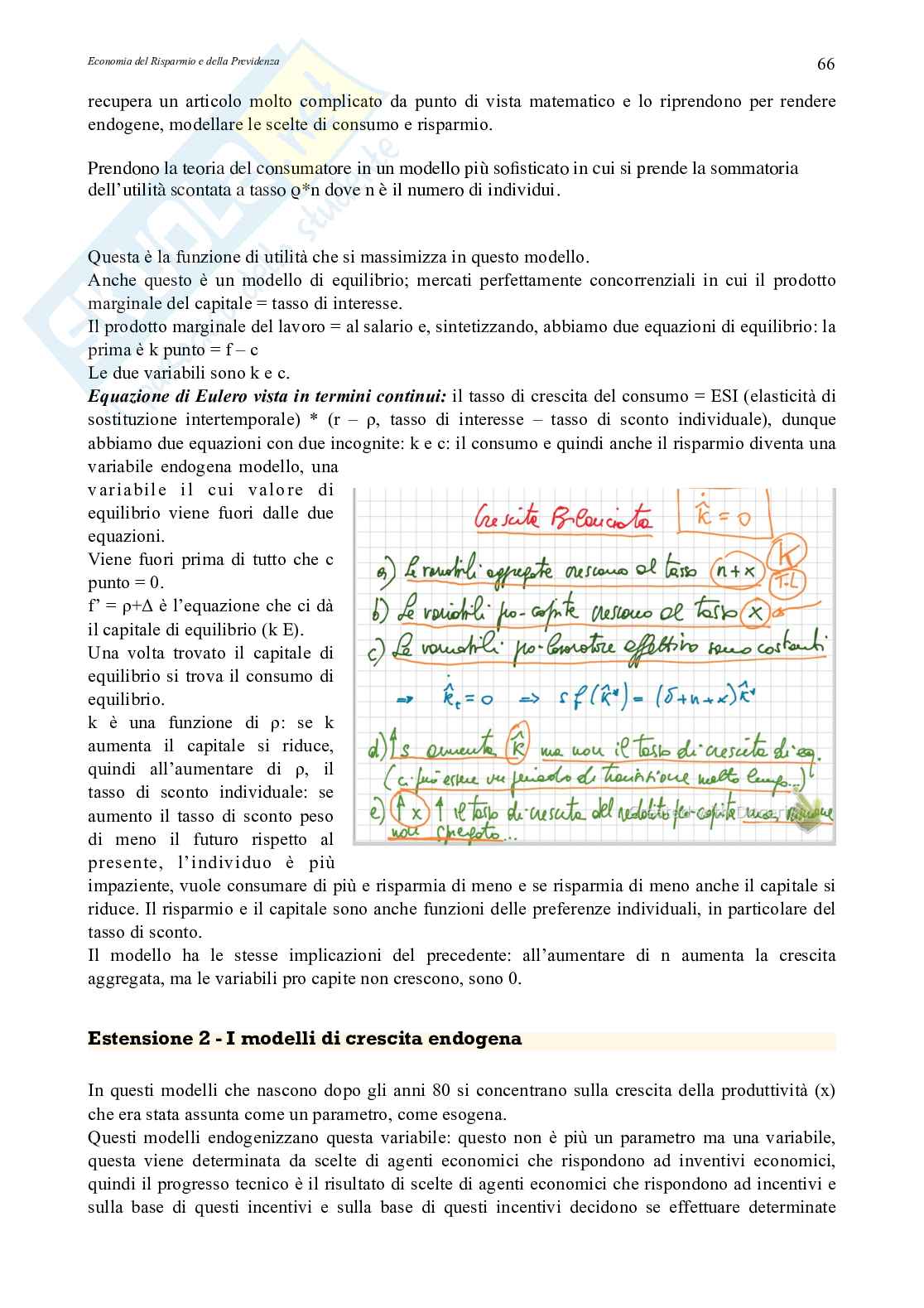 Economia del risparmio e della previdenza - Appunti Pag. 66