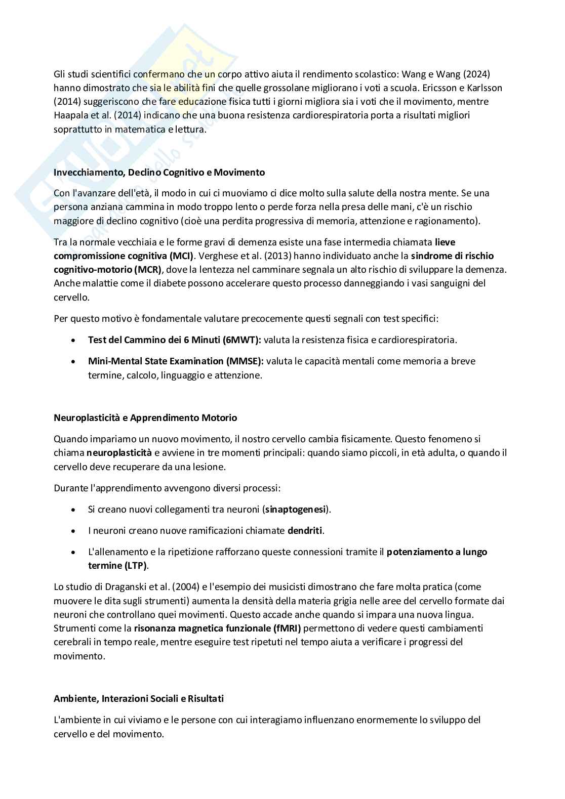 Metodologia della valutuzione motoria  Pag. 6