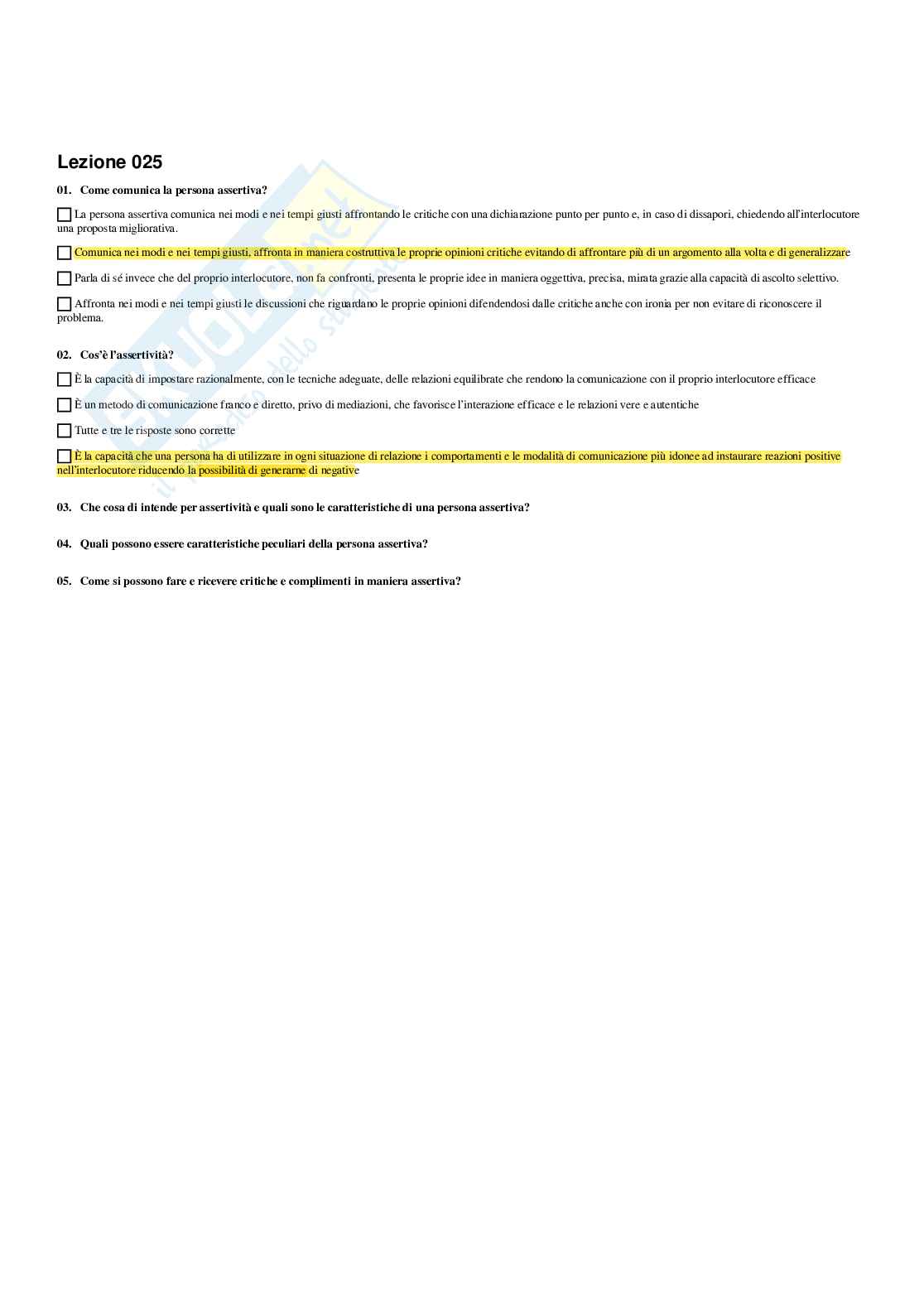 Paniere Comportamenti organizzativi - Risposte multiple - aggiornato (2025) Pag. 36