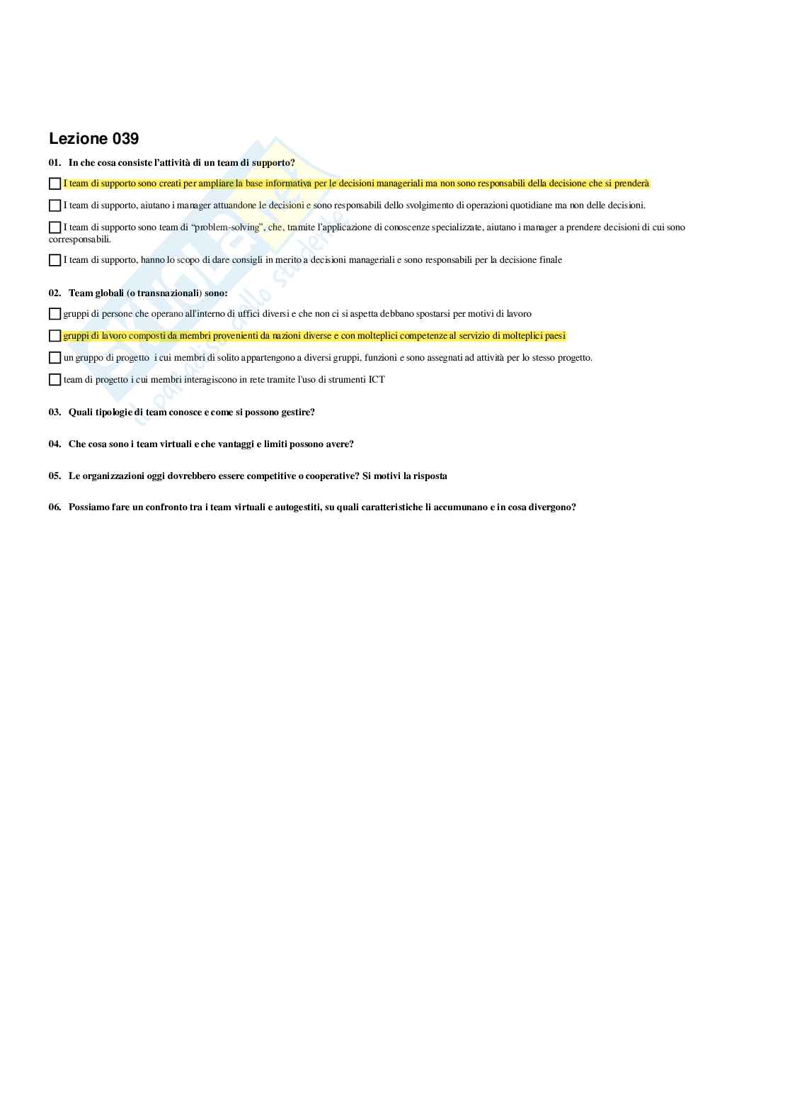 Paniere Comportamenti organizzativi - Risposte multiple - aggiornato (2025) Pag. 51