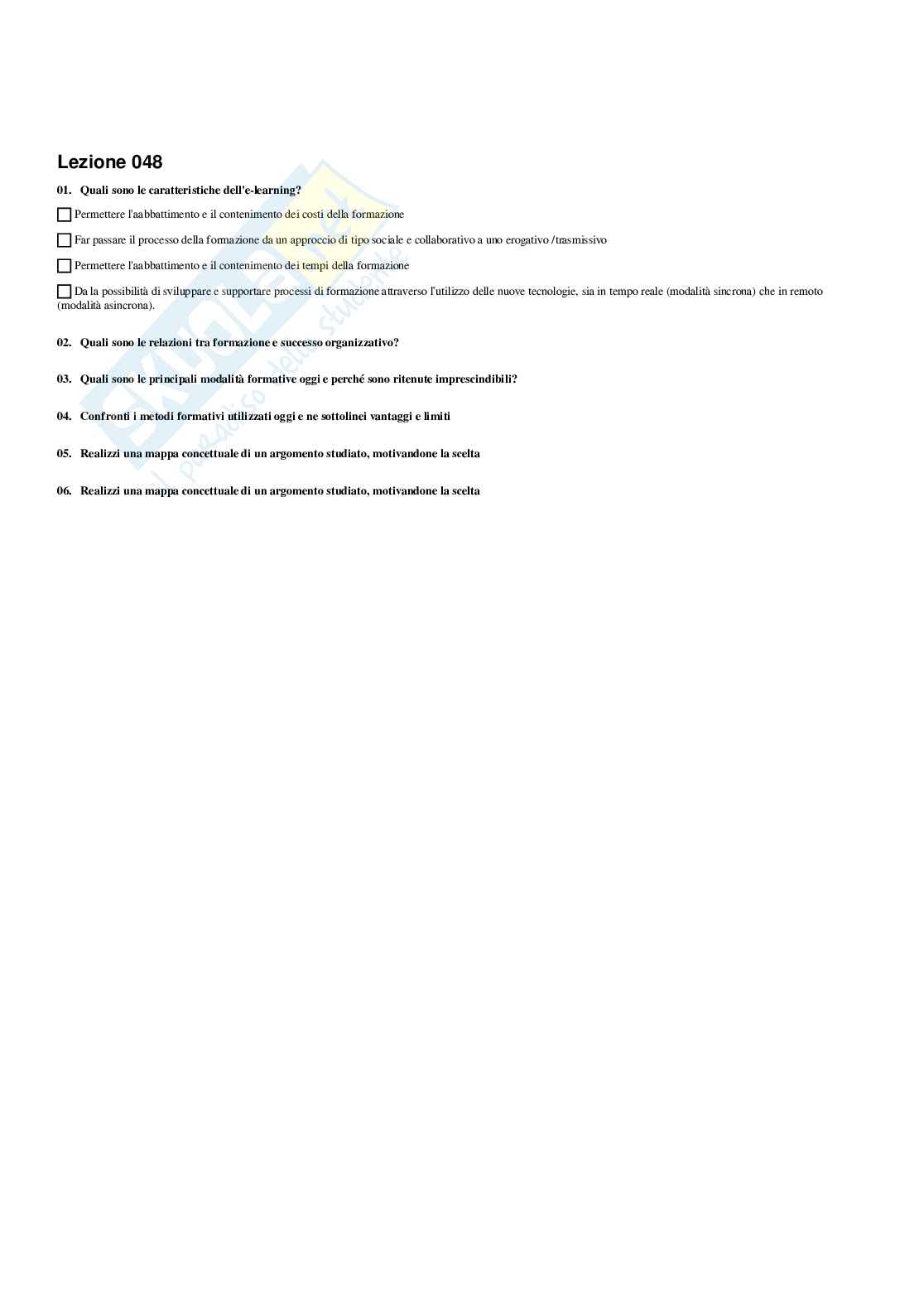 Paniere Comportamenti organizzativi - Risposte multiple - aggiornato (2025) Pag. 61