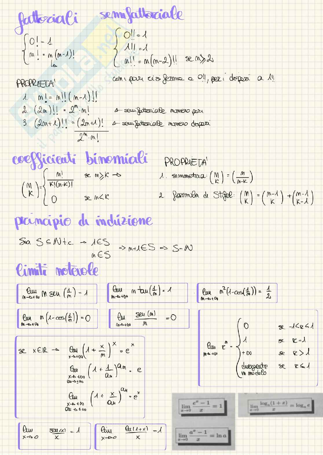 Riassunto esame Analisi matematica, Prof. Ferrari Fausto, libro consigliato Lezioni di analisi matematica, Daniele Ritelli Pag. 2