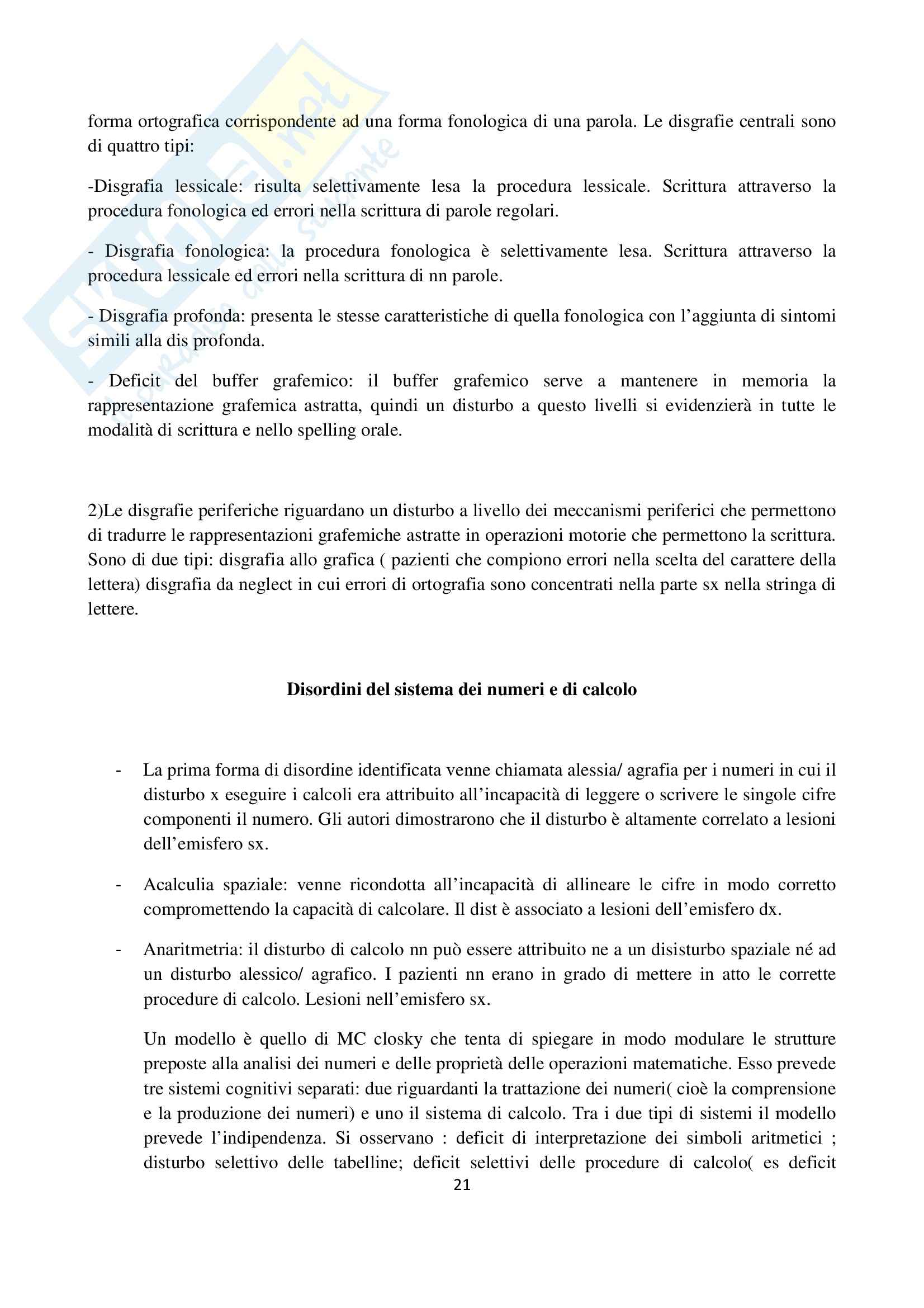Riassunto esame Neuropsicologia teorica e applicata, prof. Cipolotti, libro consigliato Neuropsicologia, Ladavas, Berti Pag. 21