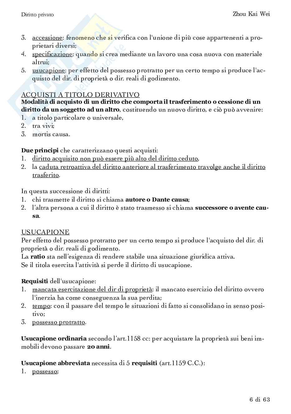 Raccolta delle domande aperte apparse nell'esame di Diritto privato Pag. 6