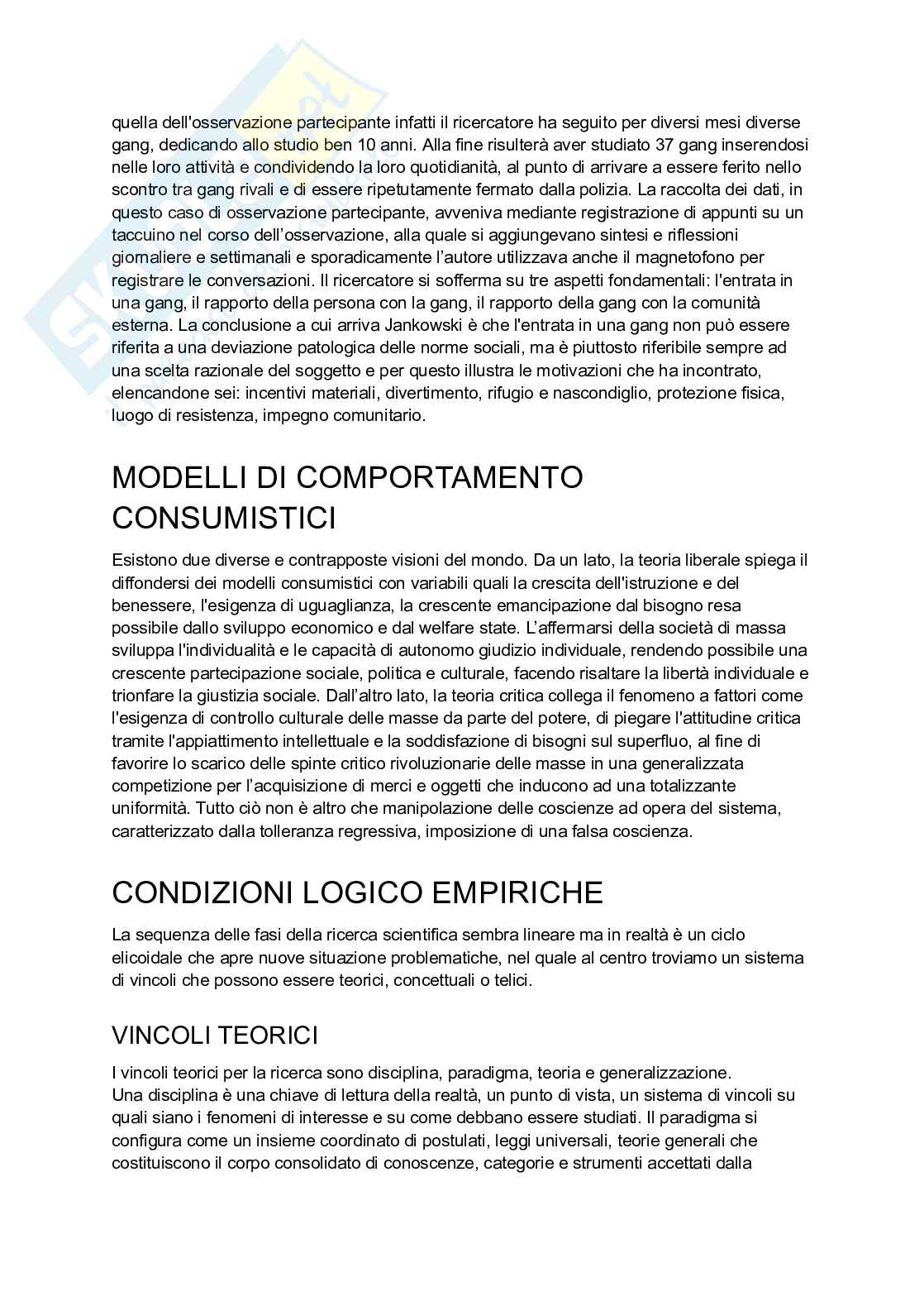 Riassunto esame Metodologia della ricerca sociale e analisi dei consumi, Prof. Fornari Rita, libro consigliato Metodologia e tecniche della ricerca sociale, Corbetta, Piergiorgio Pag. 6