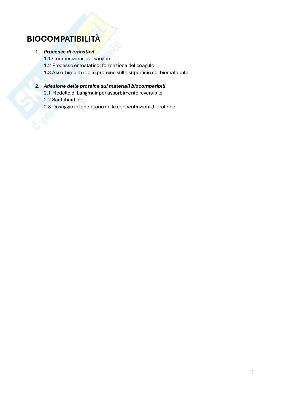 Appunti teoria Applicazioni ingegneristiche in ambito biomedico Pag. 1