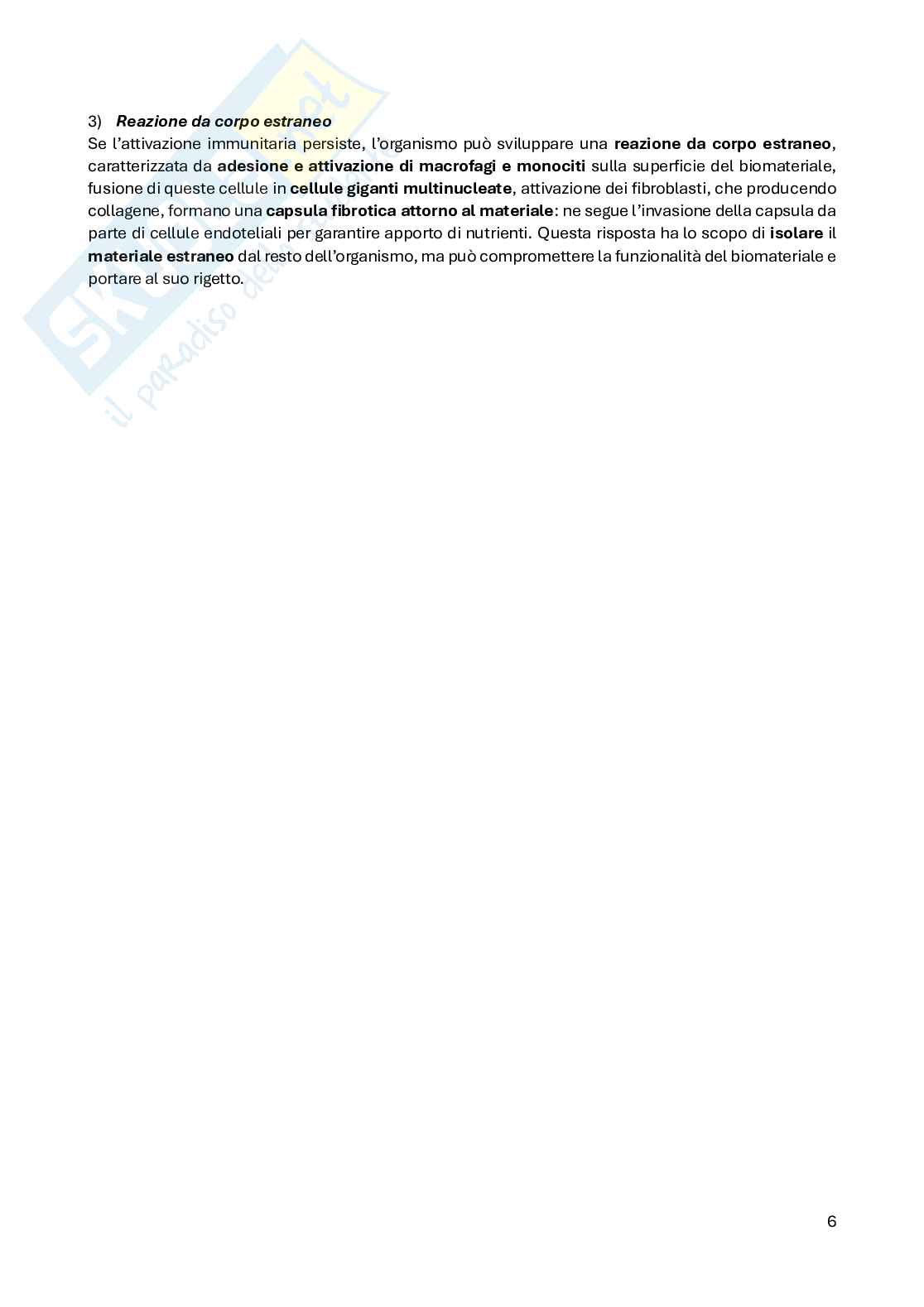 Appunti teoria Applicazioni ingegneristiche in ambito biomedico Pag. 6