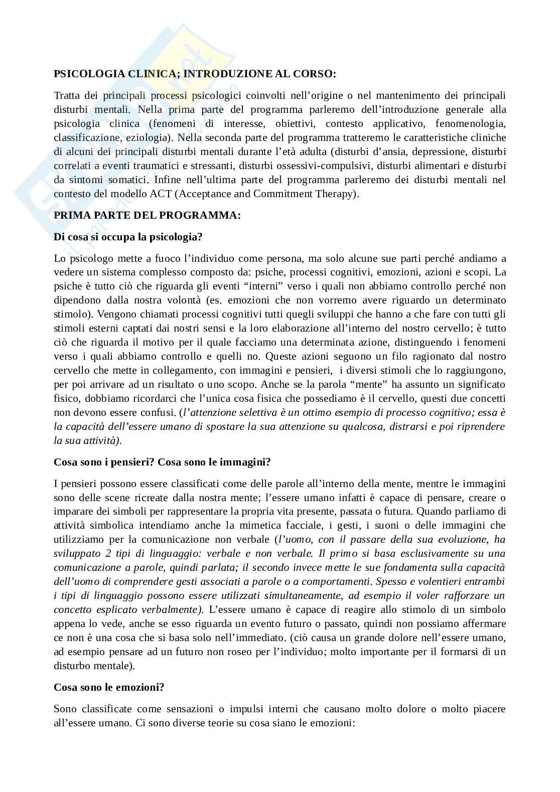 Psicologia clinica infermieristica Pag. 1
