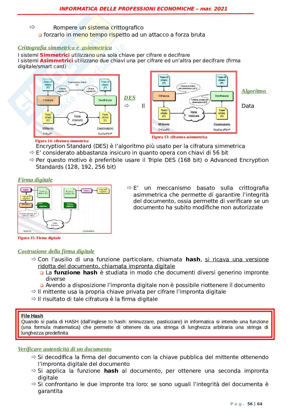 Informatica delle professioni economiche Pag. 56