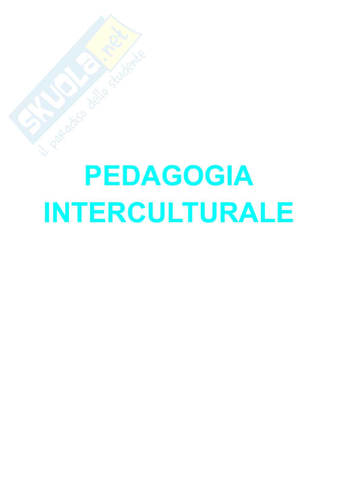 Pedagogia interculturale Pag. 1