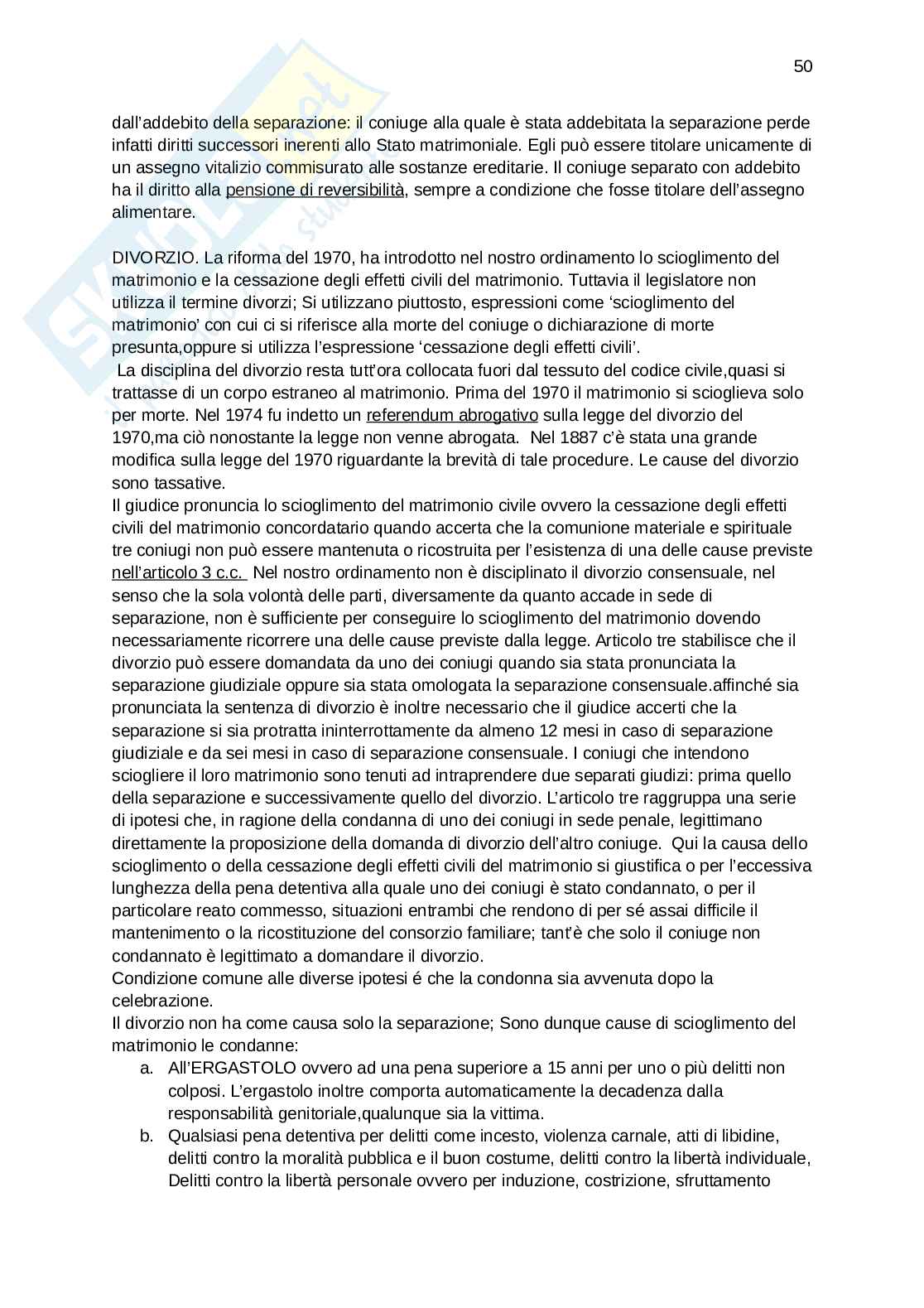 Riassunto esame Diritto della famiglia, Prof. Toti Barbara, libro consigliato Manuale diritto di famiglia, Michele sesta Pag. 51