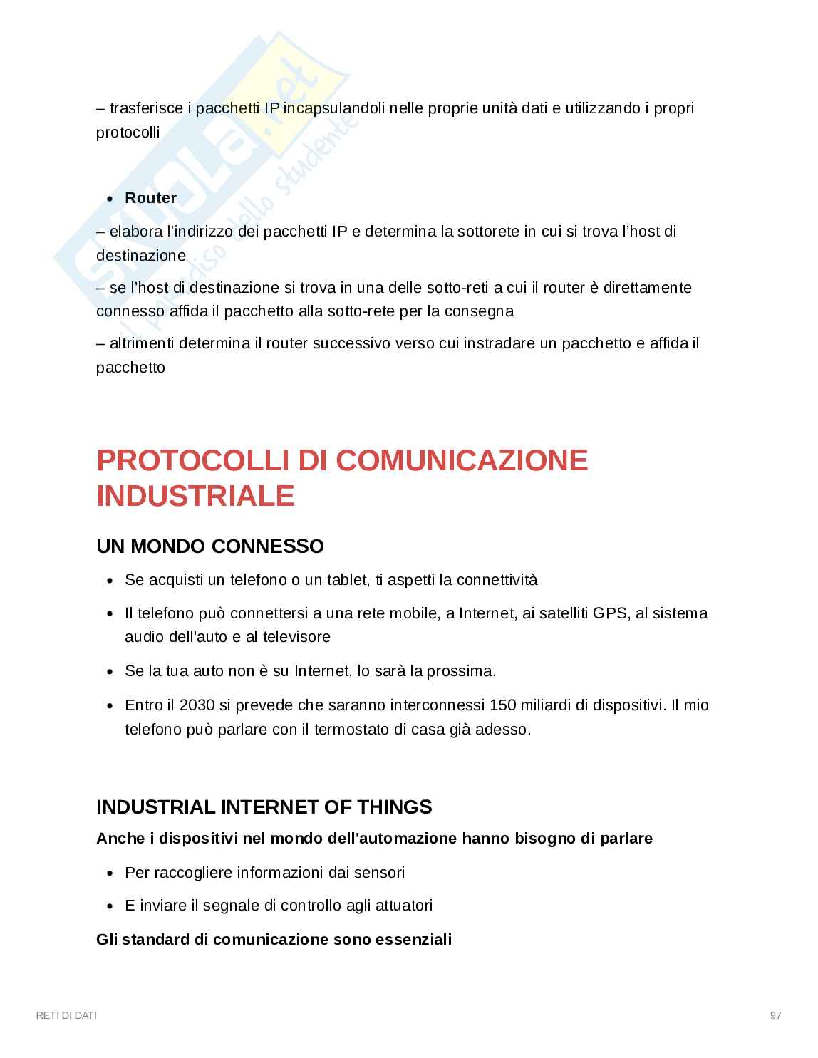 Reti dati per applicazioni industriali - Modello ISO/OSI Pag. 36