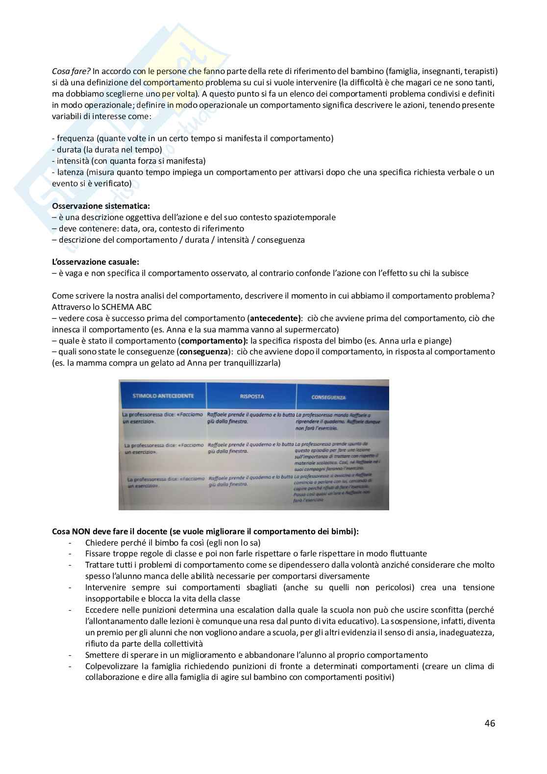 Appunti corso ''Neuropsichiatria infantile'' Pag. 46