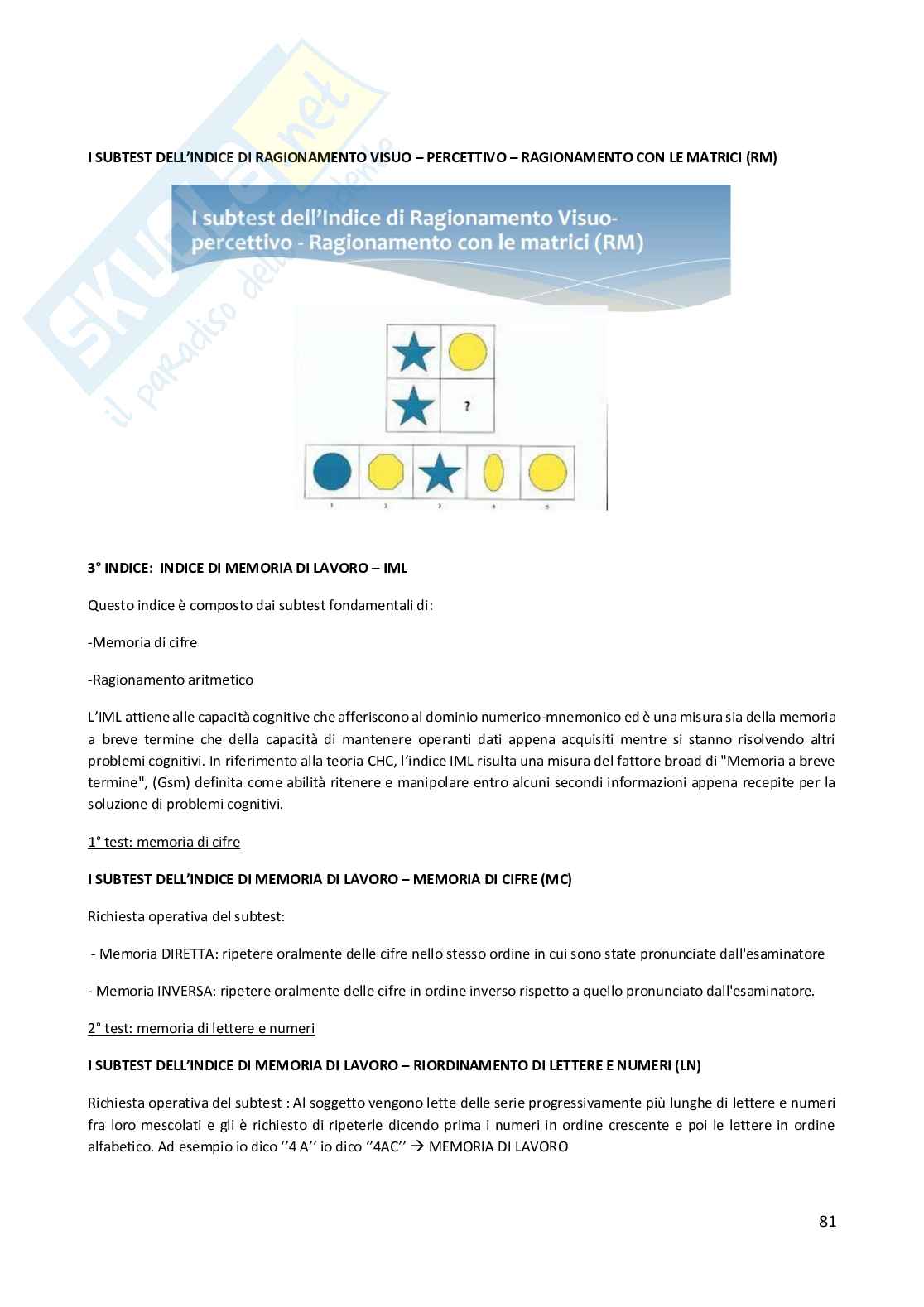 Appunti corso ''Neuropsichiatria infantile'' Pag. 81