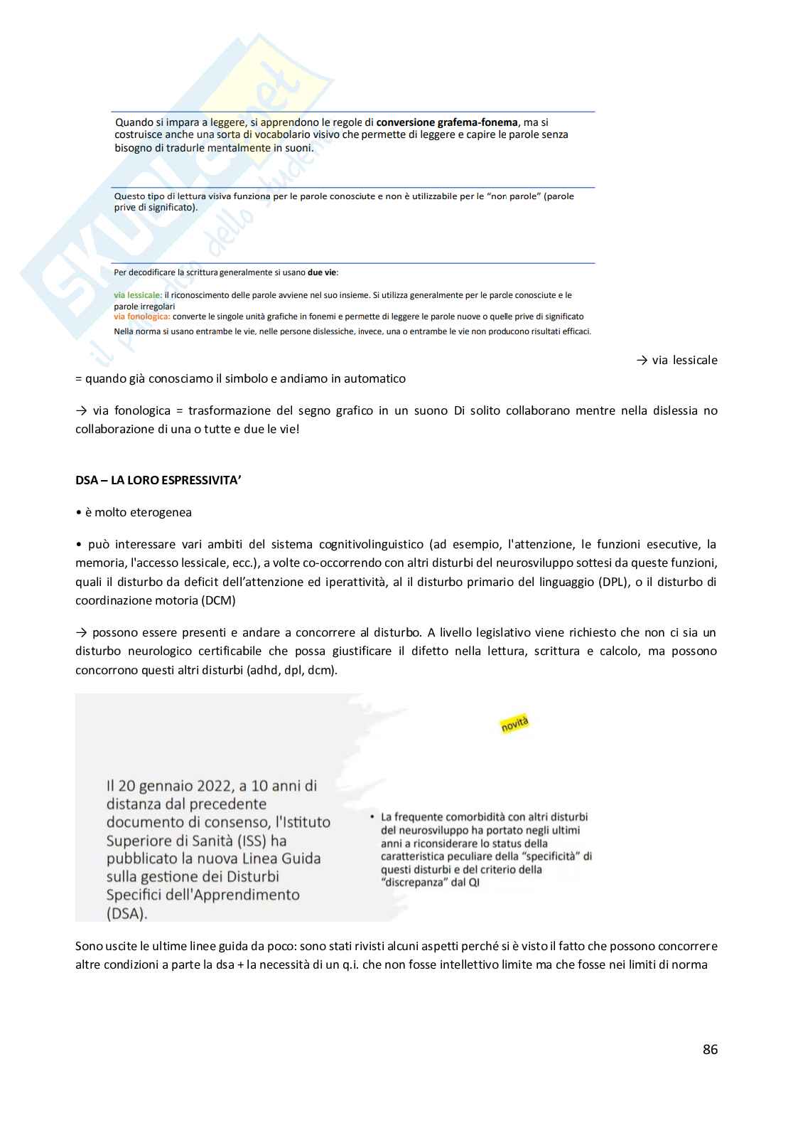 Appunti corso ''Neuropsichiatria infantile'' Pag. 86