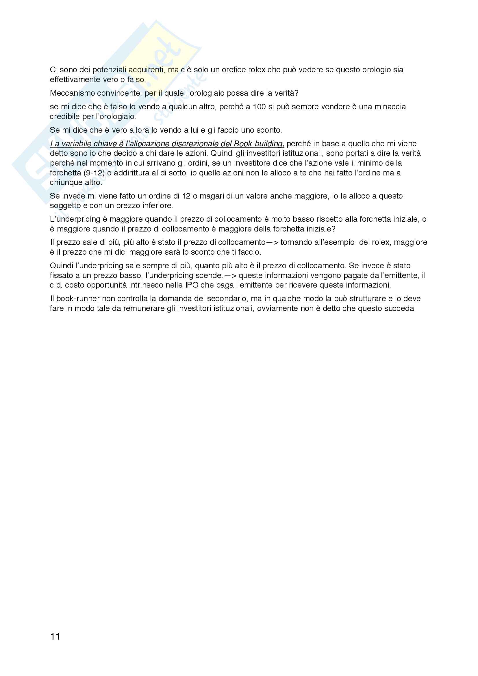 Finanziamento d'impresa Pag. 11
