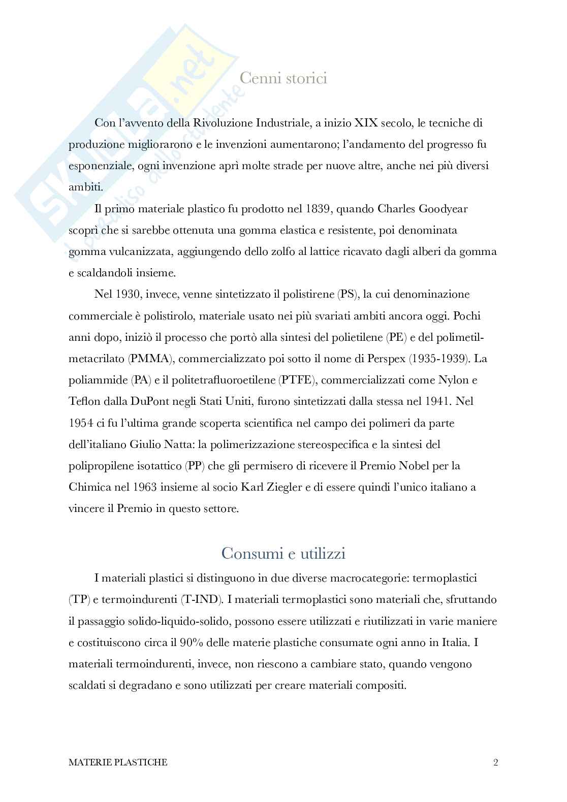 Appunti completi modulo Materie plastiche di Materiali per il design Pag. 2