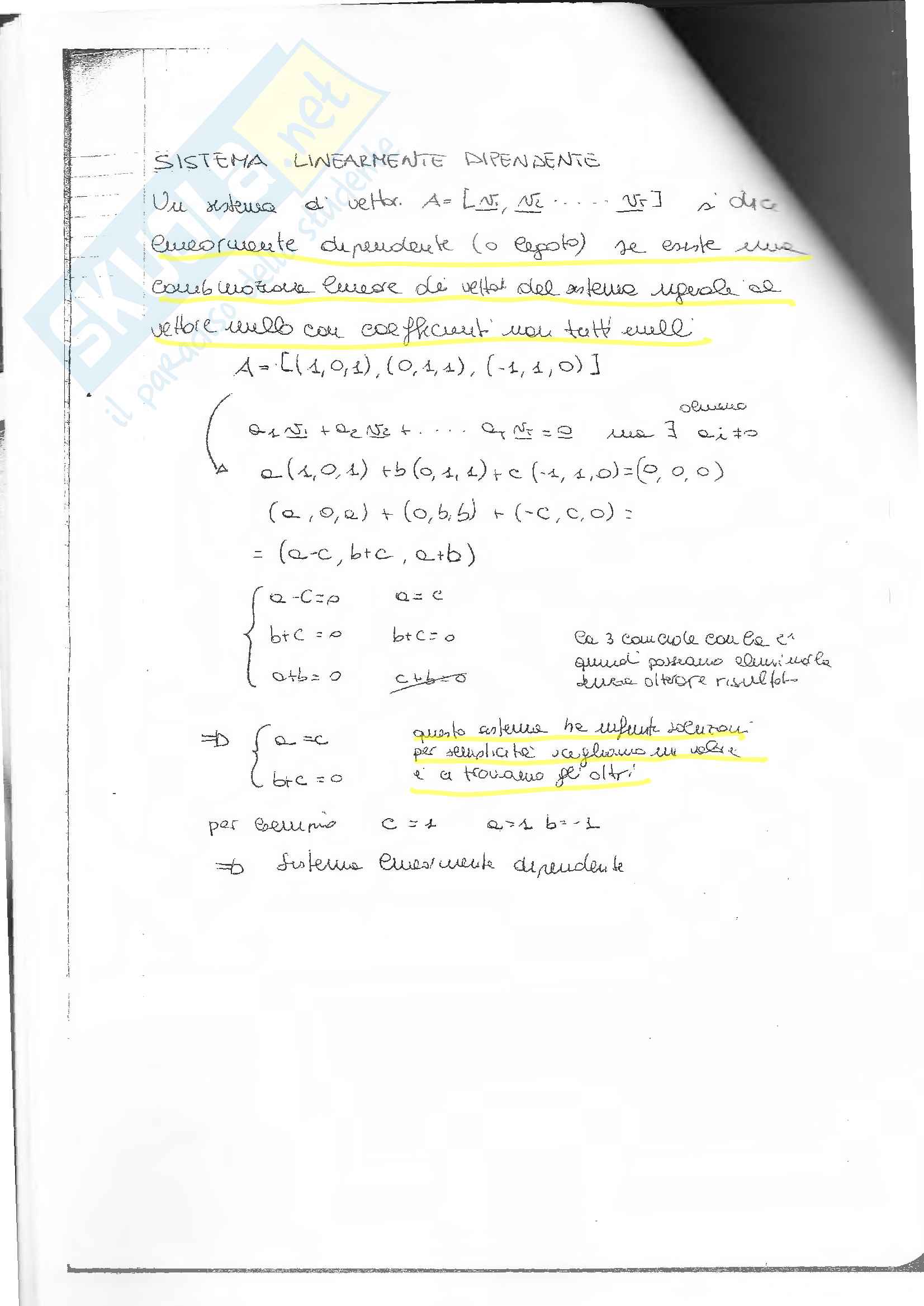 Geometria ed Algebra - Appunti e esercizi Pag. 21