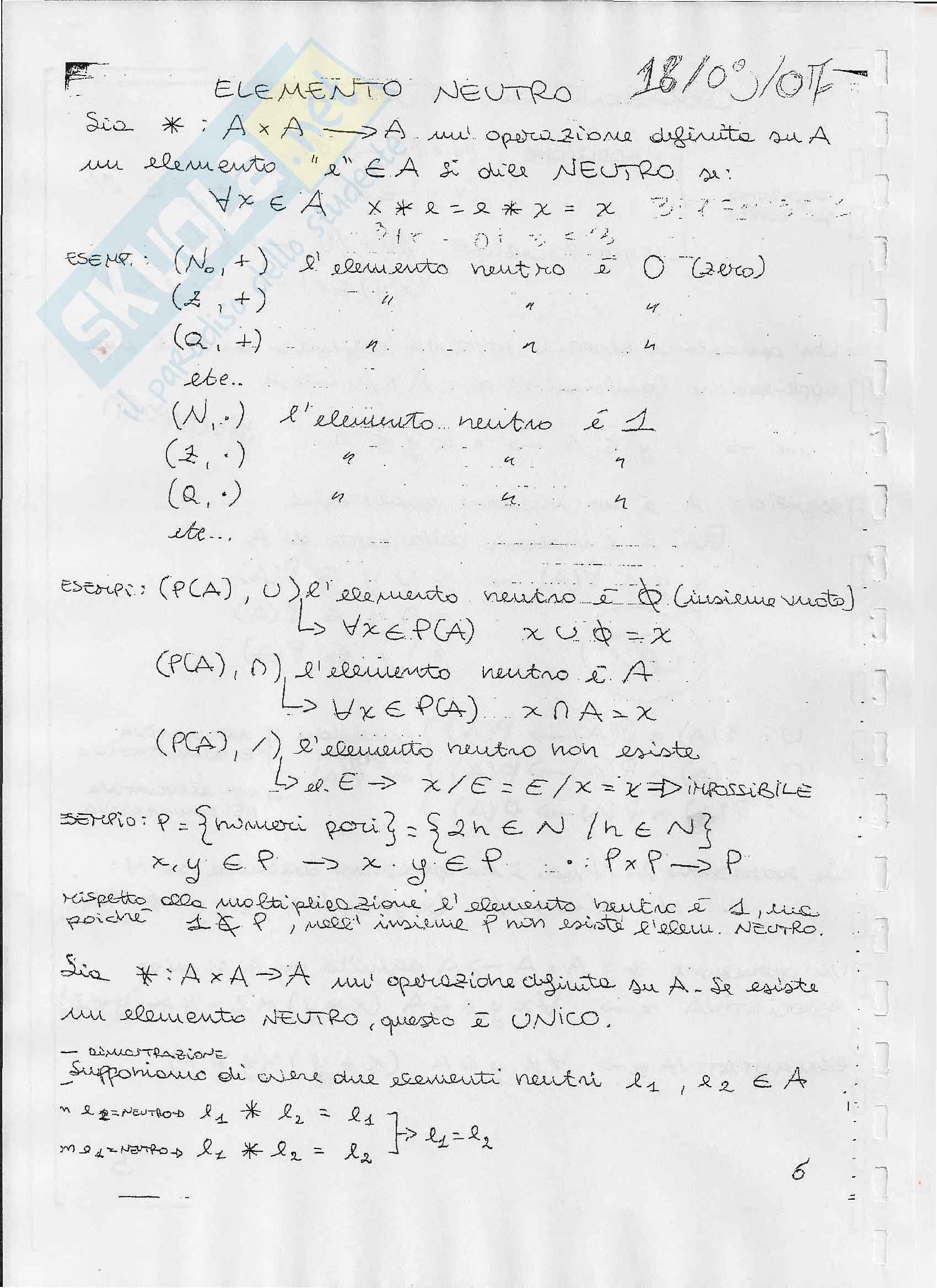 Geometria ed Algebra - Appunti e esercizi Pag. 6