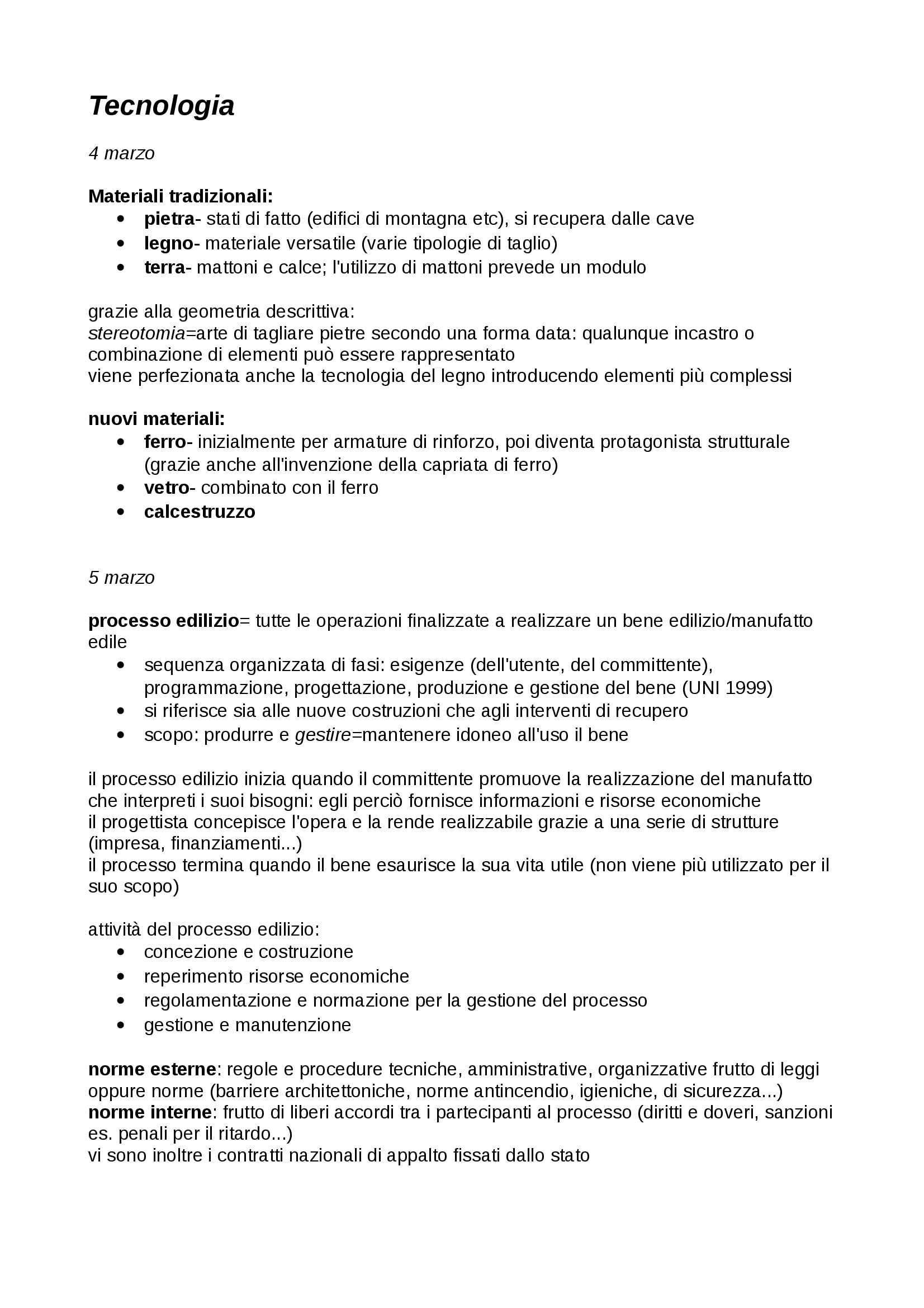Fondamenti di tecnologia - Appunti Pag. 1