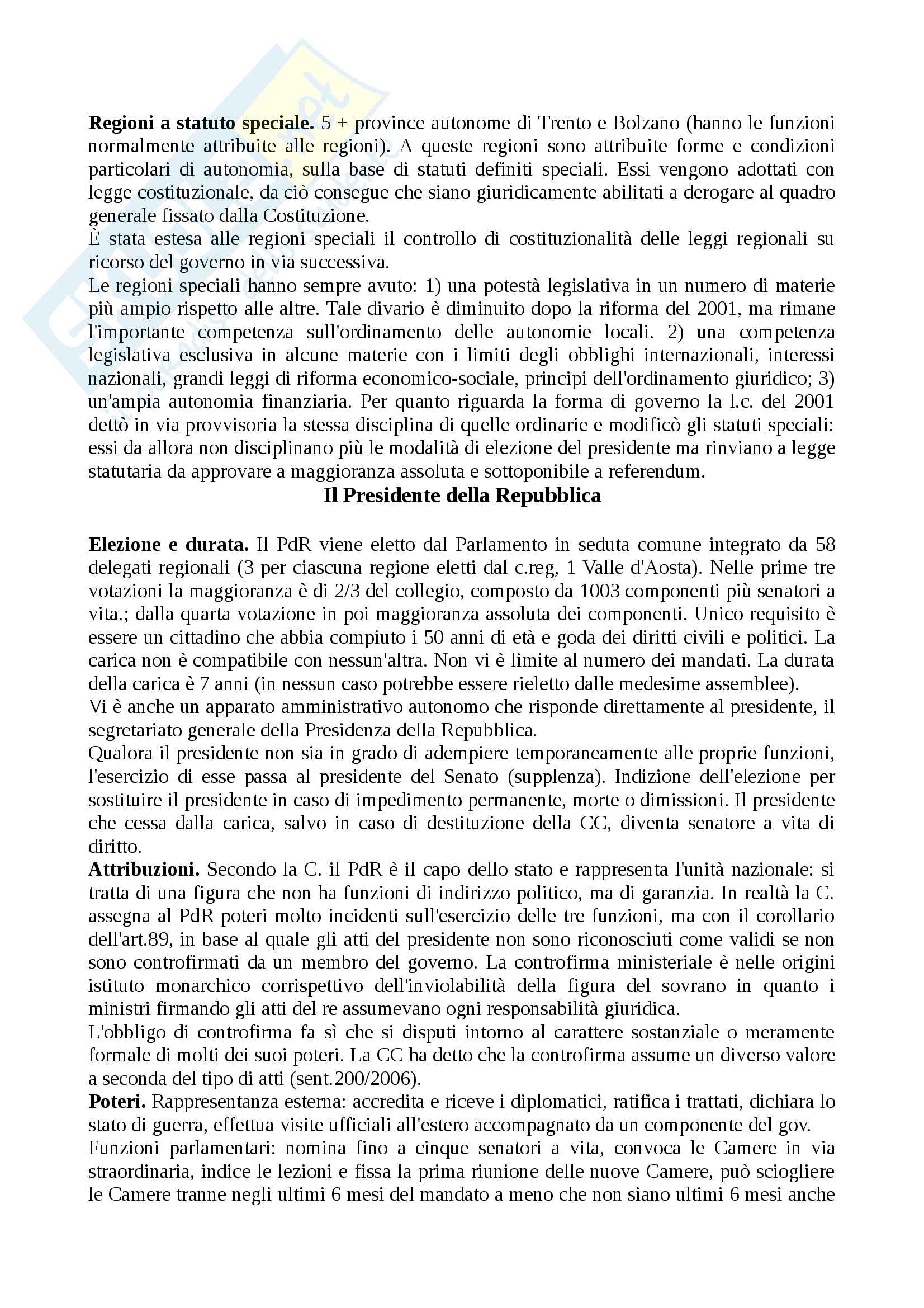 Riassunto esame diritto costituzionale, prof.Giupponi, libro consigliato Corso di diritto costituzionale, Barbera, Fusaro Pag. 36