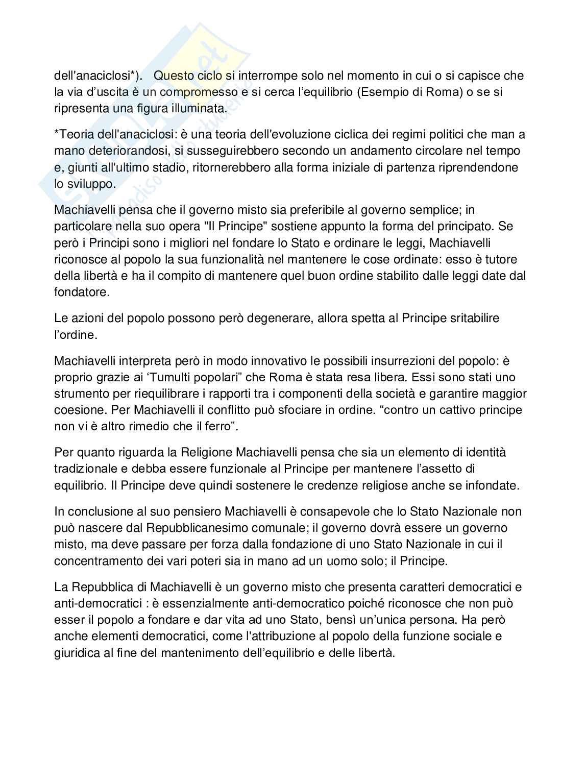 Storia delle dottrine politiche, generale Pag. 11