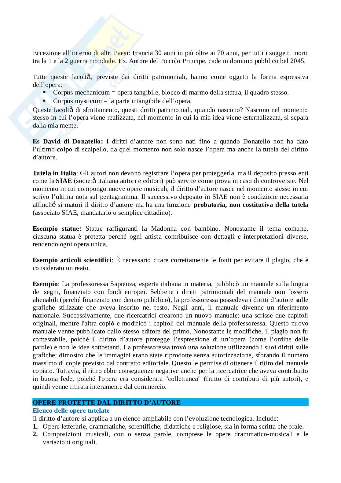 Schemi sintetici di tutti gli argomenti degli esami di Diritto dei beni digitali Pag. 2