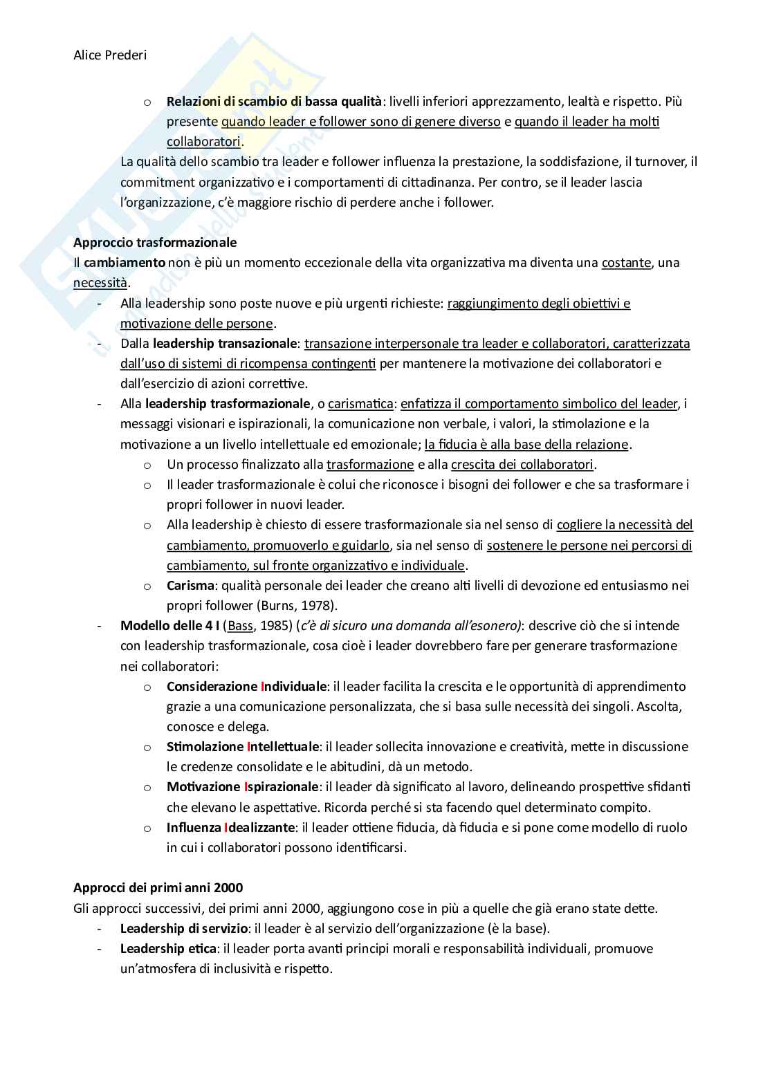 Riassunto esame Psicologia del lavoro, Prof. Maran Daniela, libro consigliato Psicologia del lavoro; Psicologia delle organizzazioni; Psicologia della conciliazione lavoro-famiglia, Argentero e Cortese; Argentero e Cortese; Ghislieri e Colombo Pag. 81