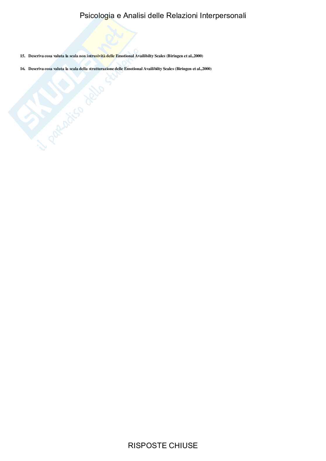 Psicologia e Analisi delle relazioni interpersonali - Paniere compilato Pag. 41