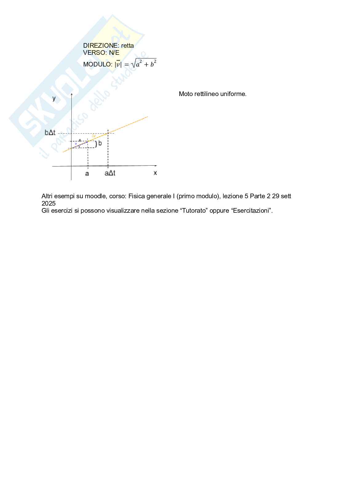 Fisica generale I (Primo modulo) Pag. 11